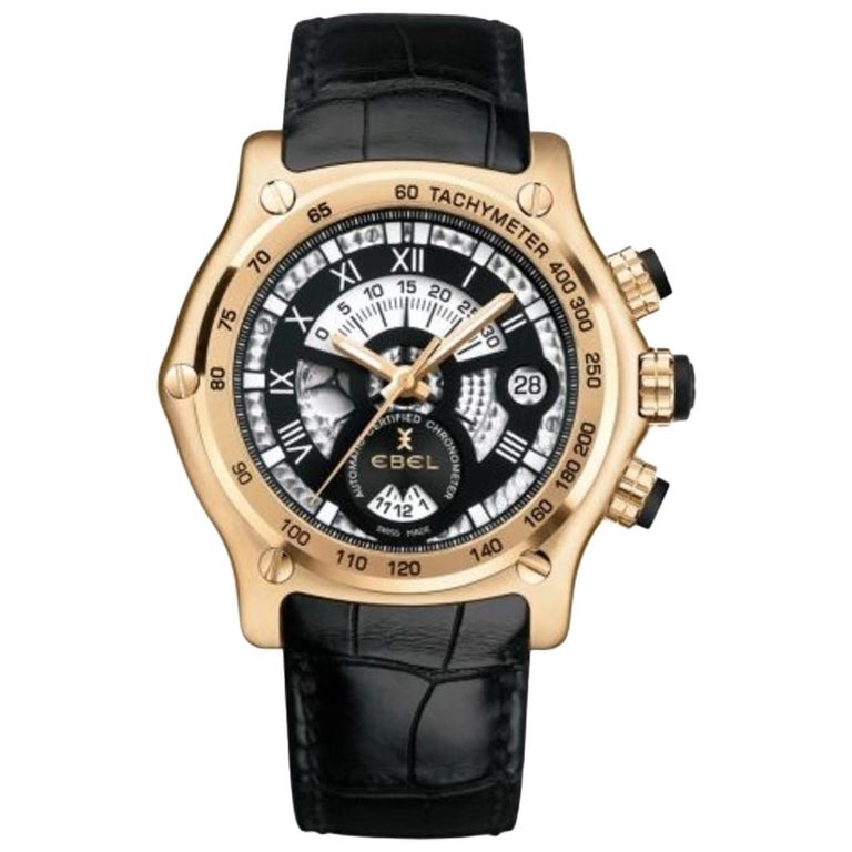 EBEL Men's Rose Gold 1911 BTR Chronograph Automatic COSC Certified