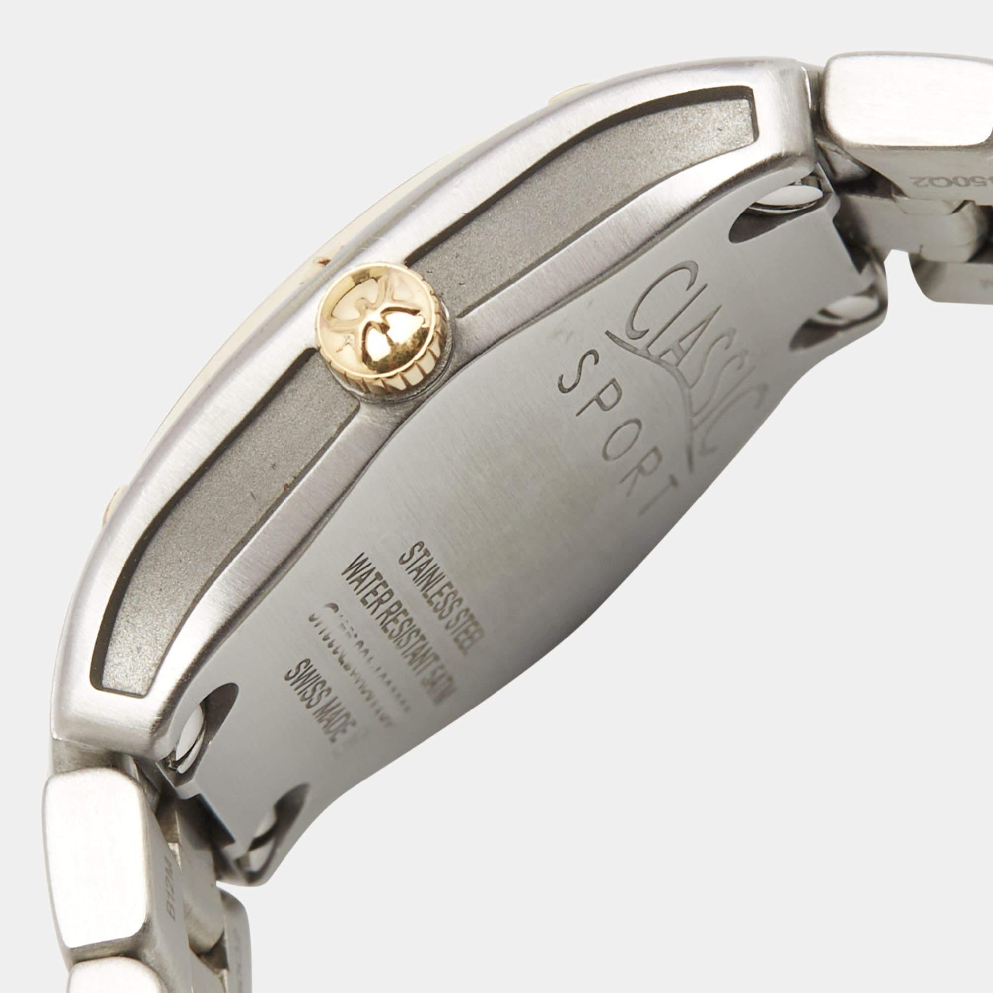 Ebel Mother Of Pearl 18K Yellow Gold Stainless Steel Classic Sport Wristwatch 28 In Good Condition In Dubai, Al Qouz 2