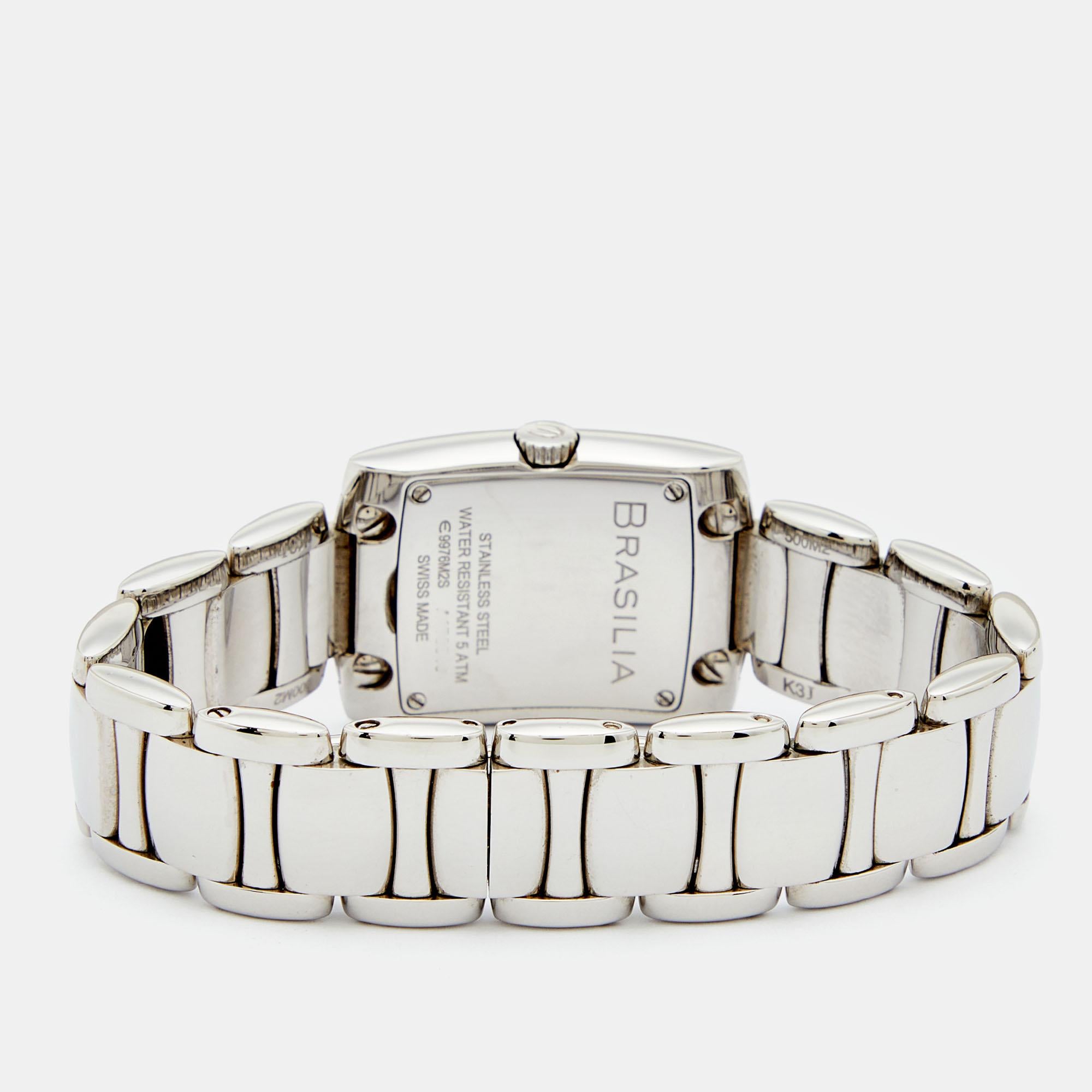 Ebel Mother Of Pearl Diamond Stainless Steel Brazilia E9976M2S Wristwatch 23.50 3