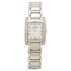 Used Ebel Mother Of Pearl Diamond Stainless Steel Brazilia E9976M2S Wristwatch 23.50 