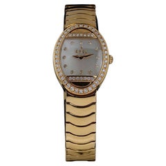 Ebel Satya 18kt Gold Ladies Quartz Watch with Mother of Pearl Dial