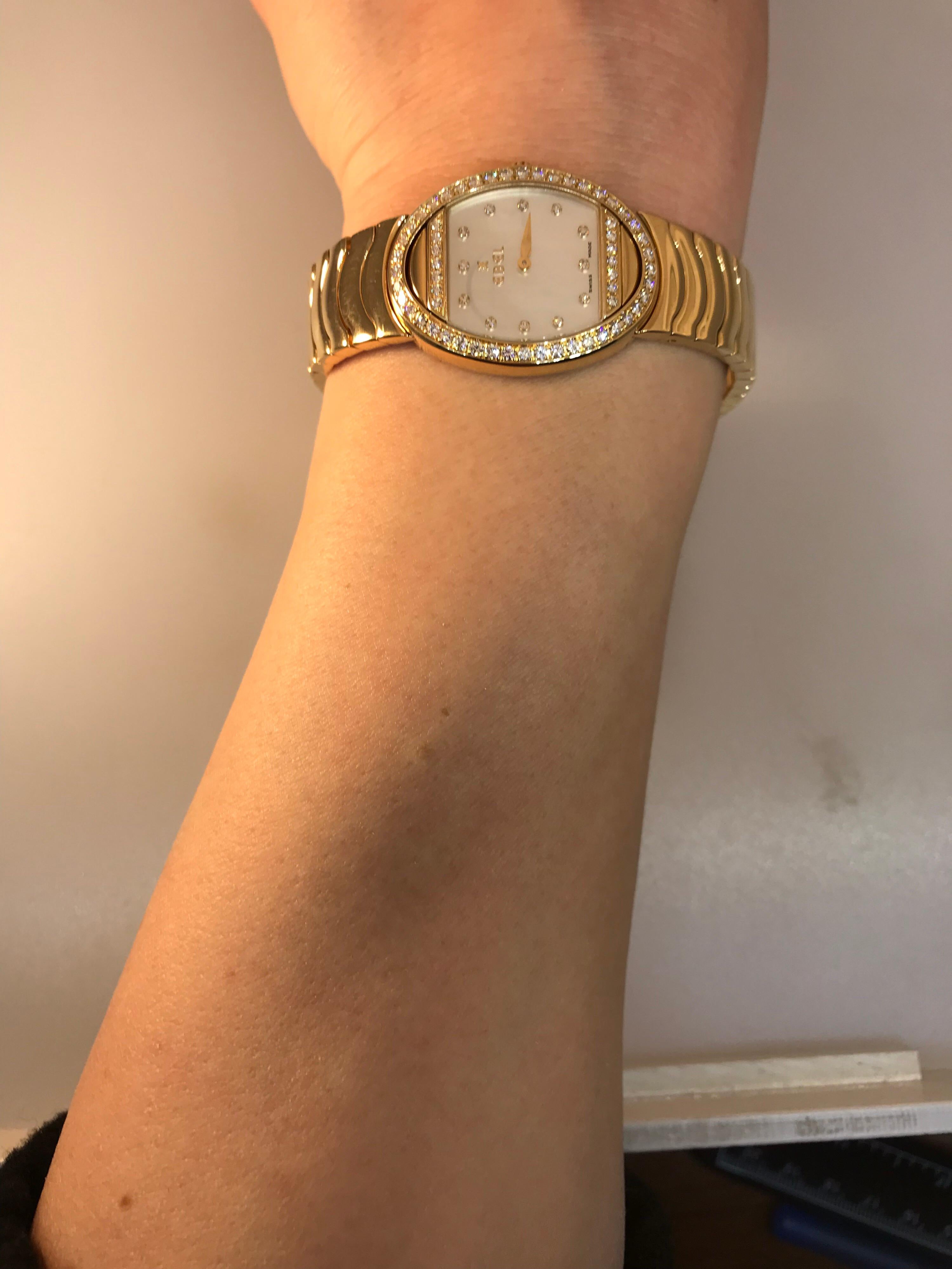 Ebel Satya Yellow God and Diamond Ladies Watch 8057B11 New with Box For Sale 6