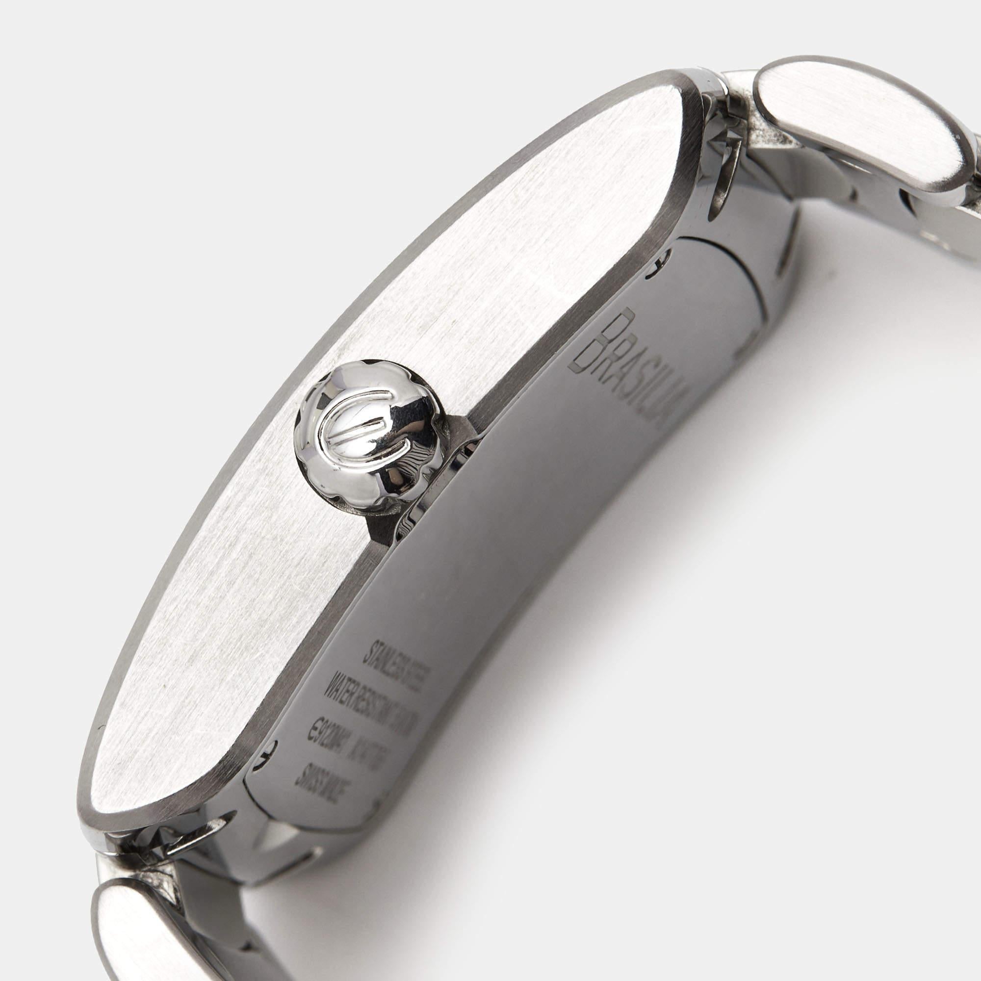 Ebel Silver Stainless Steel Brasilia 9120M41/62500 Men's Wristwatch 33 mm 4