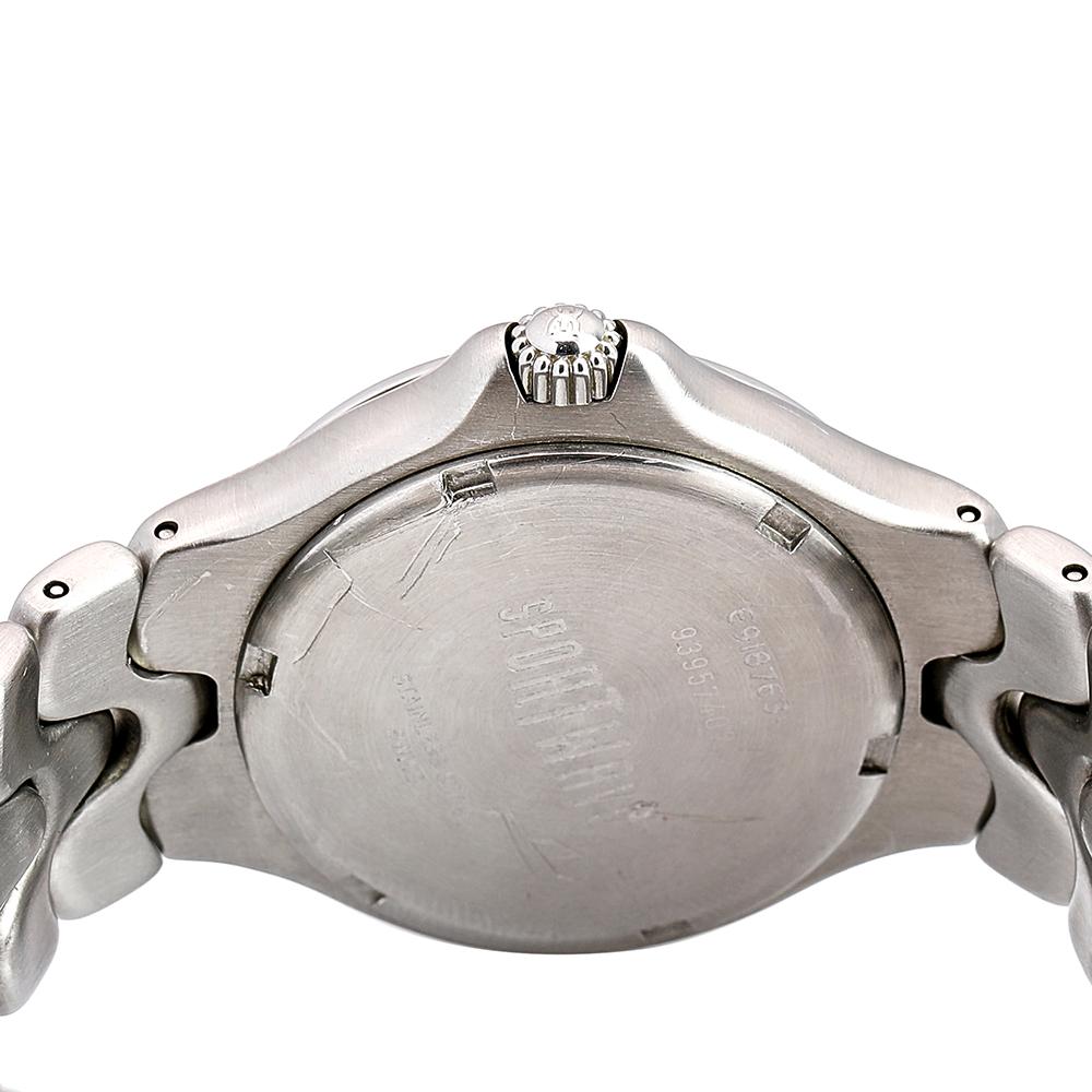 Contemporary Ebel Silver Stainless Steel Sportwave 9187631 Men's Wristwatch 36 mm