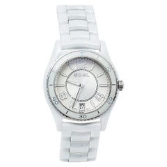 Ebel Silver White Ceramic & Stainless Steel X-1 1216129 Women's Wristwatch 34 mm