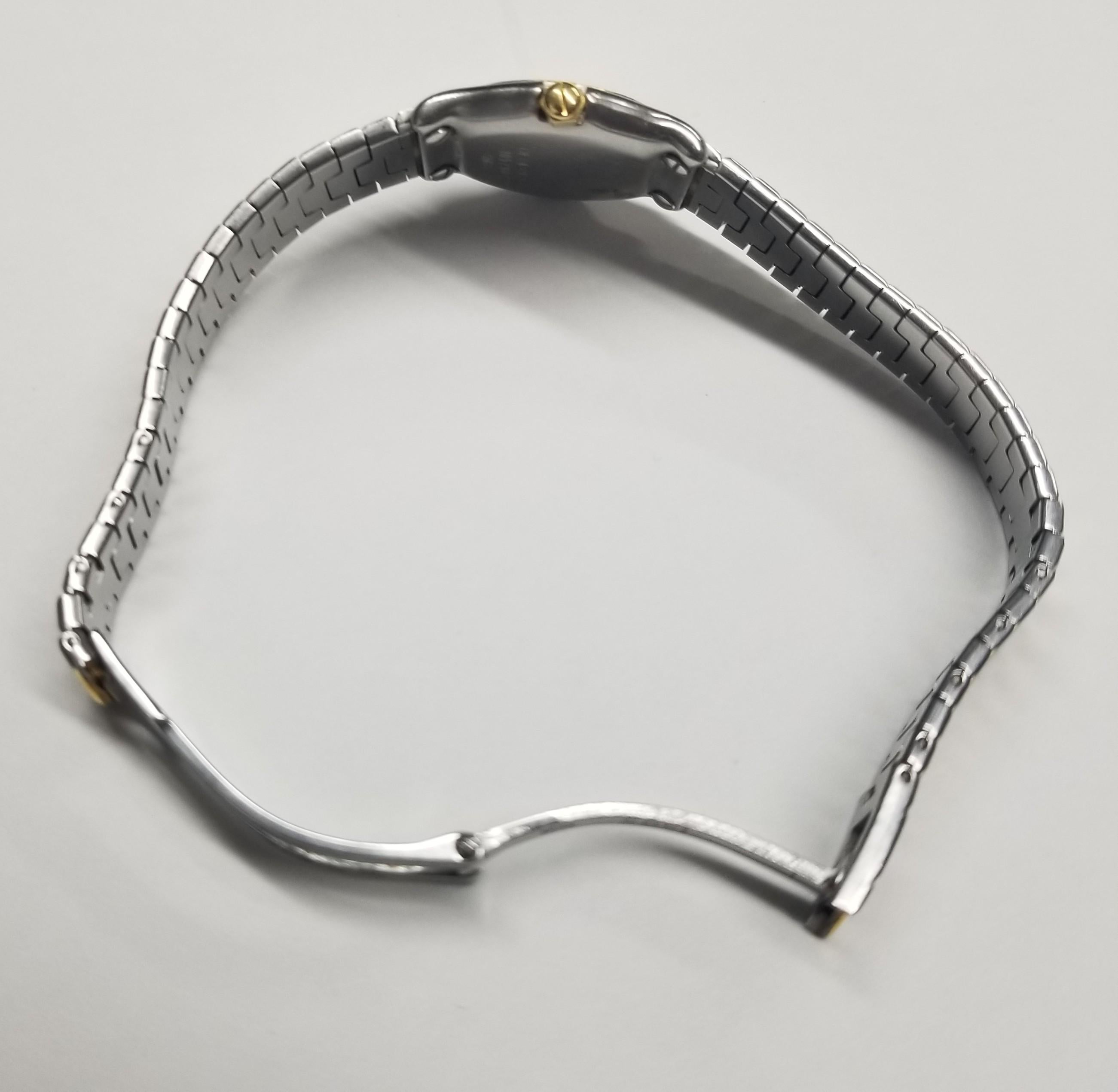 Ebel Sport 18k Yellow Gold & Stainless with Diamond Bezel and Numbers In Excellent Condition In Los Angeles, CA