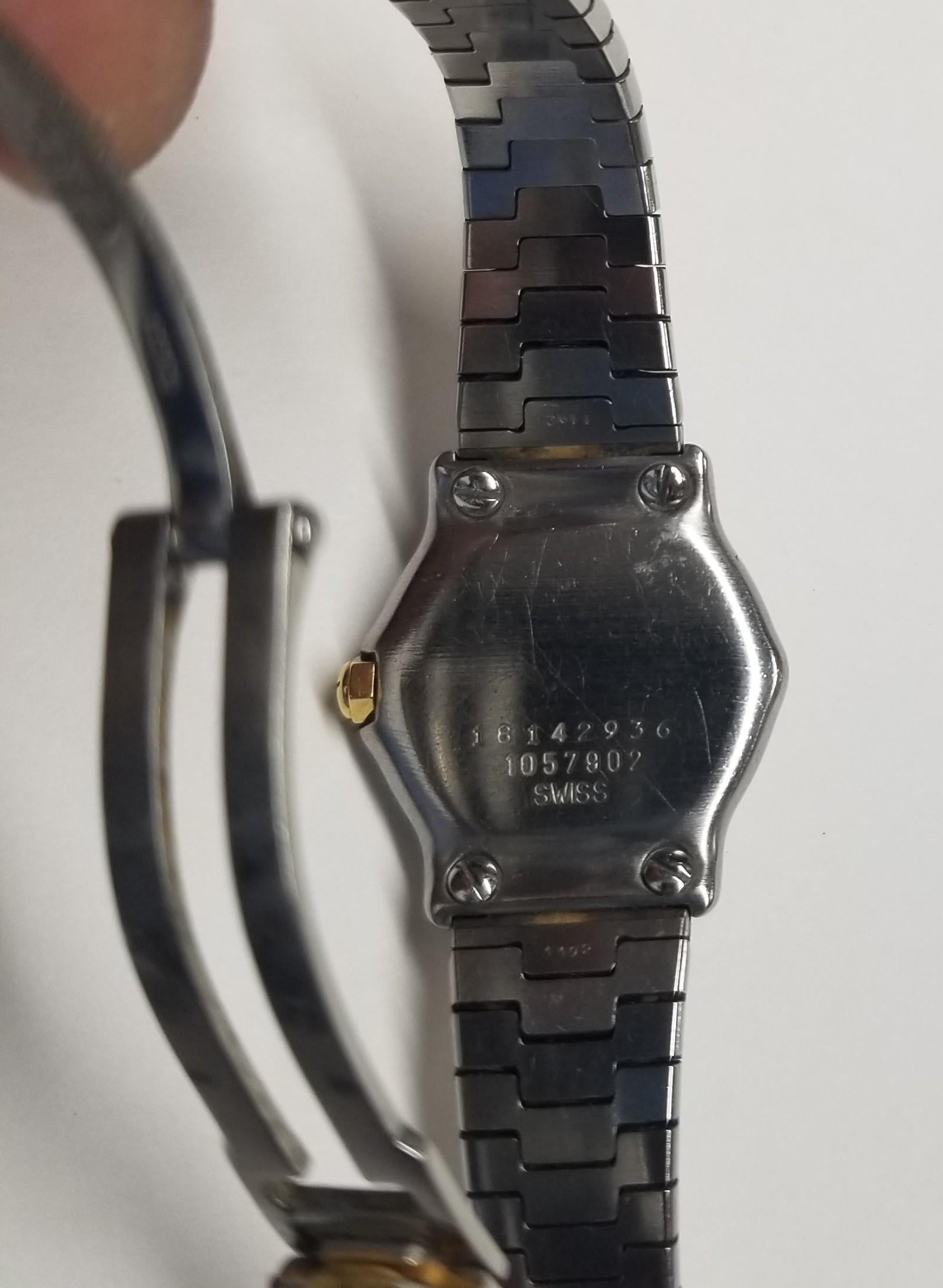 Women's or Men's Ebel Sport 18k Yellow Gold & Stainless with Diamond Bezel and Numbers