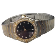 Ebel Sport 18k Yellow Gold & Stainless with Diamond Bezel and Numbers