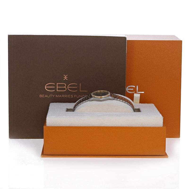 Ebel Sport Classic Diamond Watch 22124 Or inoxydable 18k Quartz .16ctw 1Yr Wnty 2