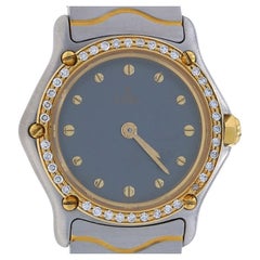 Ebel Sport Reloj Clásico Diamante 22124 Oro inoxidable 18k Cuarzo .16ctw 1Yr Wnty