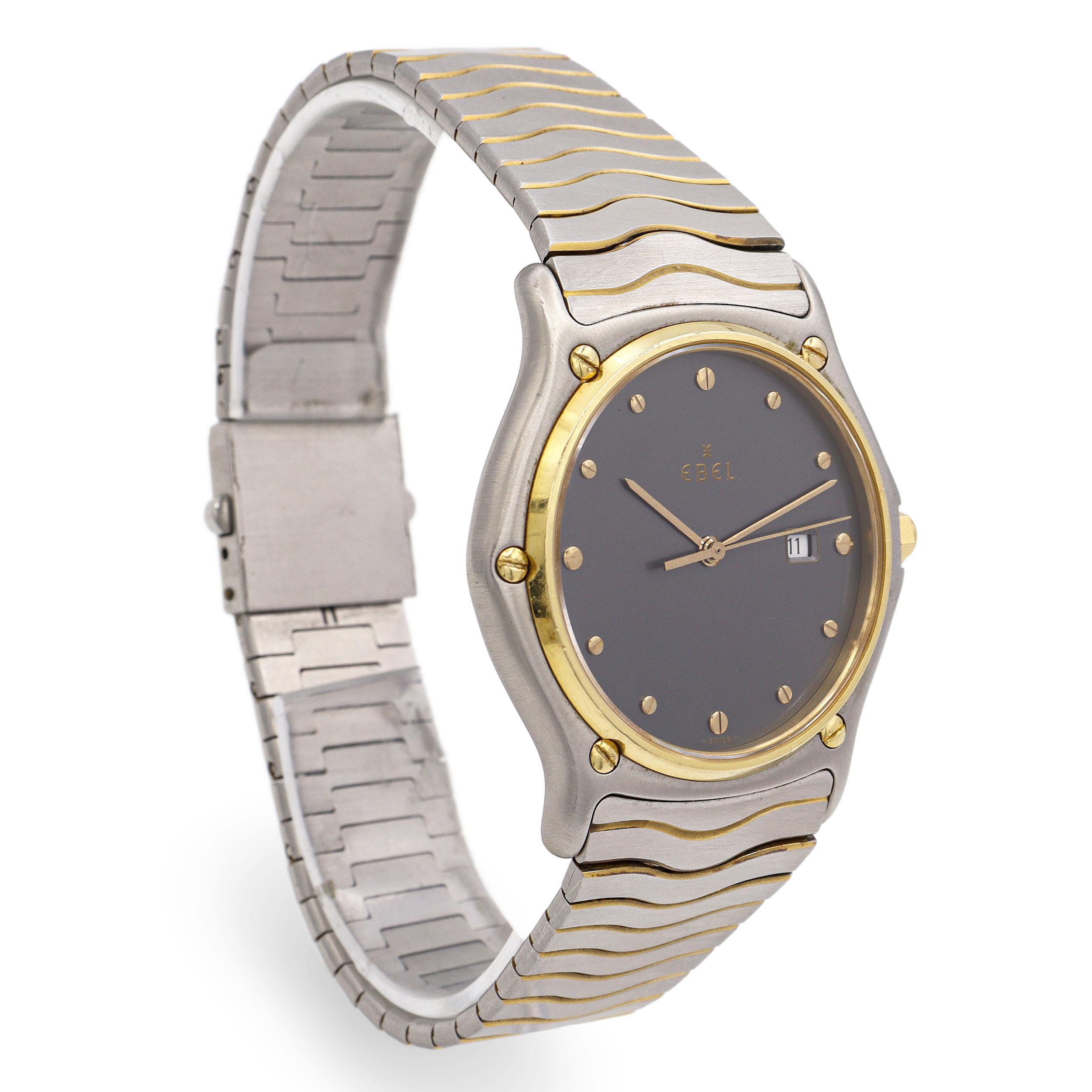 Ebel Sport Classic Zweifarbige Edelstahl & 18K Gold Quarz Herrenuhr im Zustand „Gut“ im Angebot in New York, NY