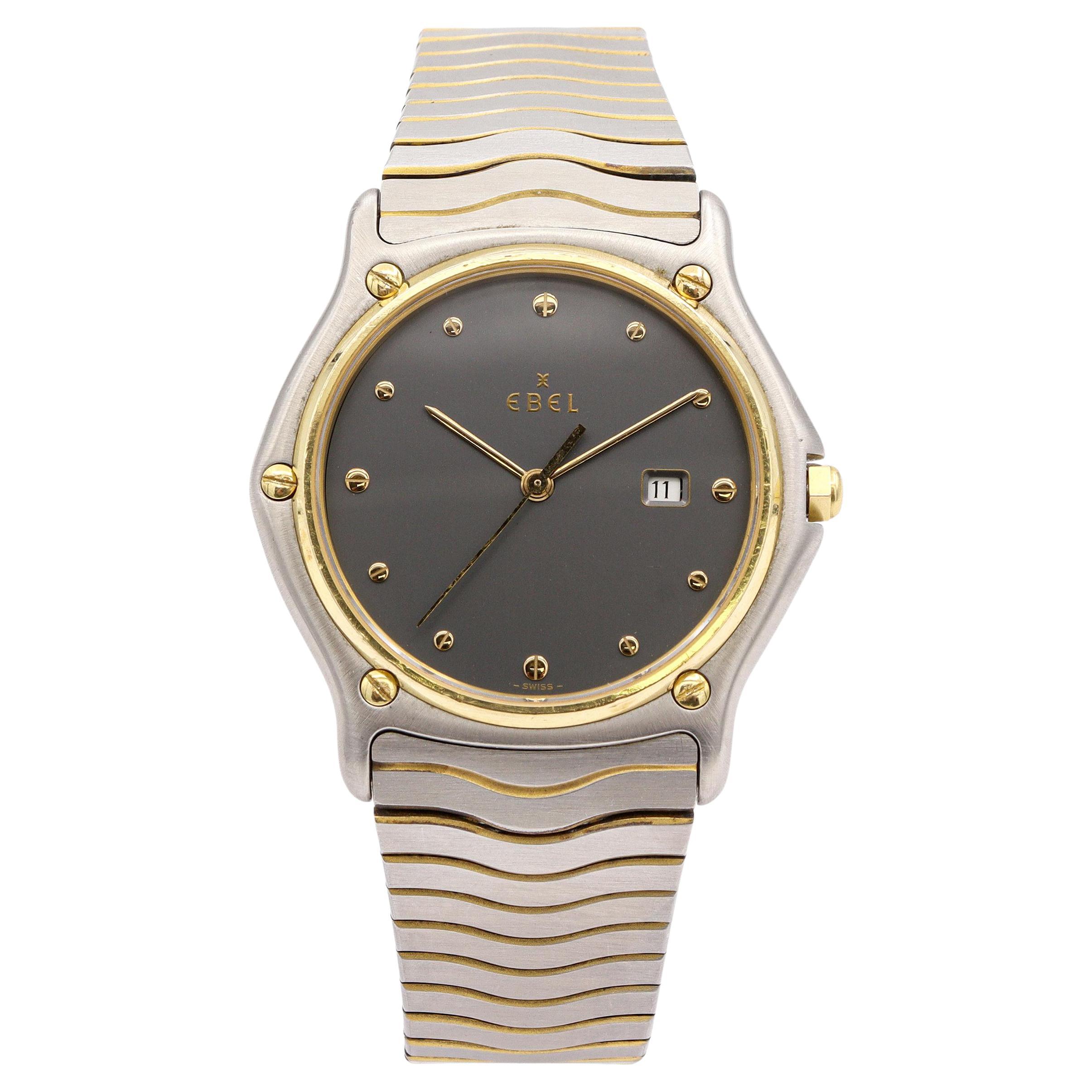 Ebel Sport Classic Orologio da uomo al quarzo in acciaio e oro 18 carati bicolore