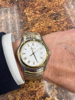 Ebel Sports Classic 41 mm, orologio da polso al quarzo in acciaio e oro giallo 18 carati