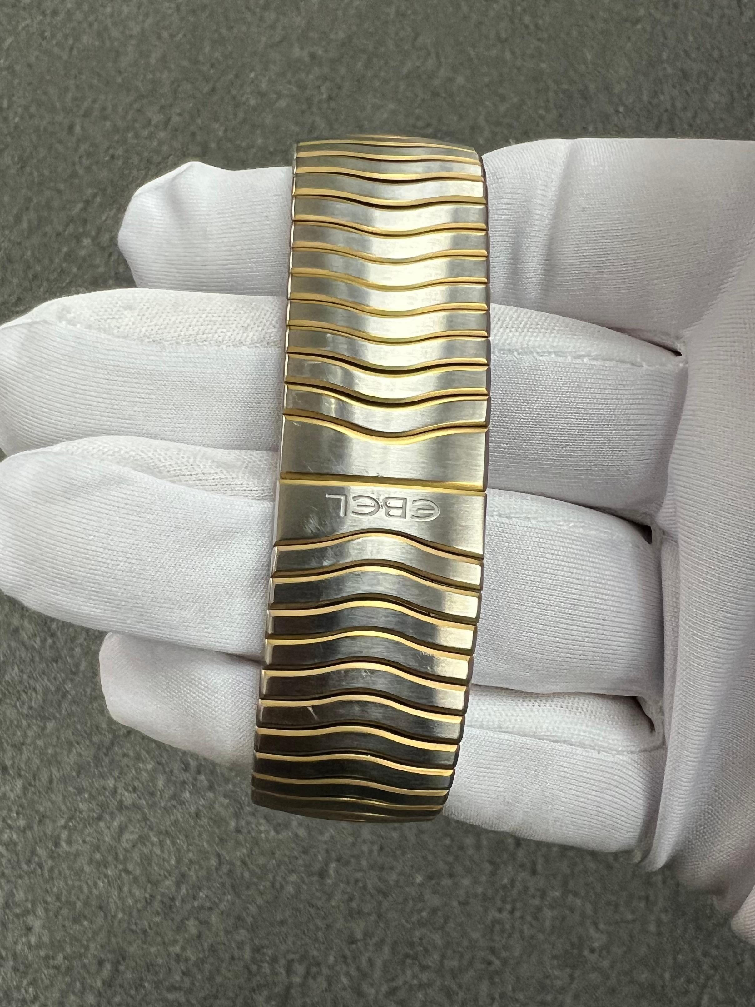 Ebel Sports Classic 41 mm, orologio da polso al quarzo in acciaio e oro giallo 18 carati in vendita 4