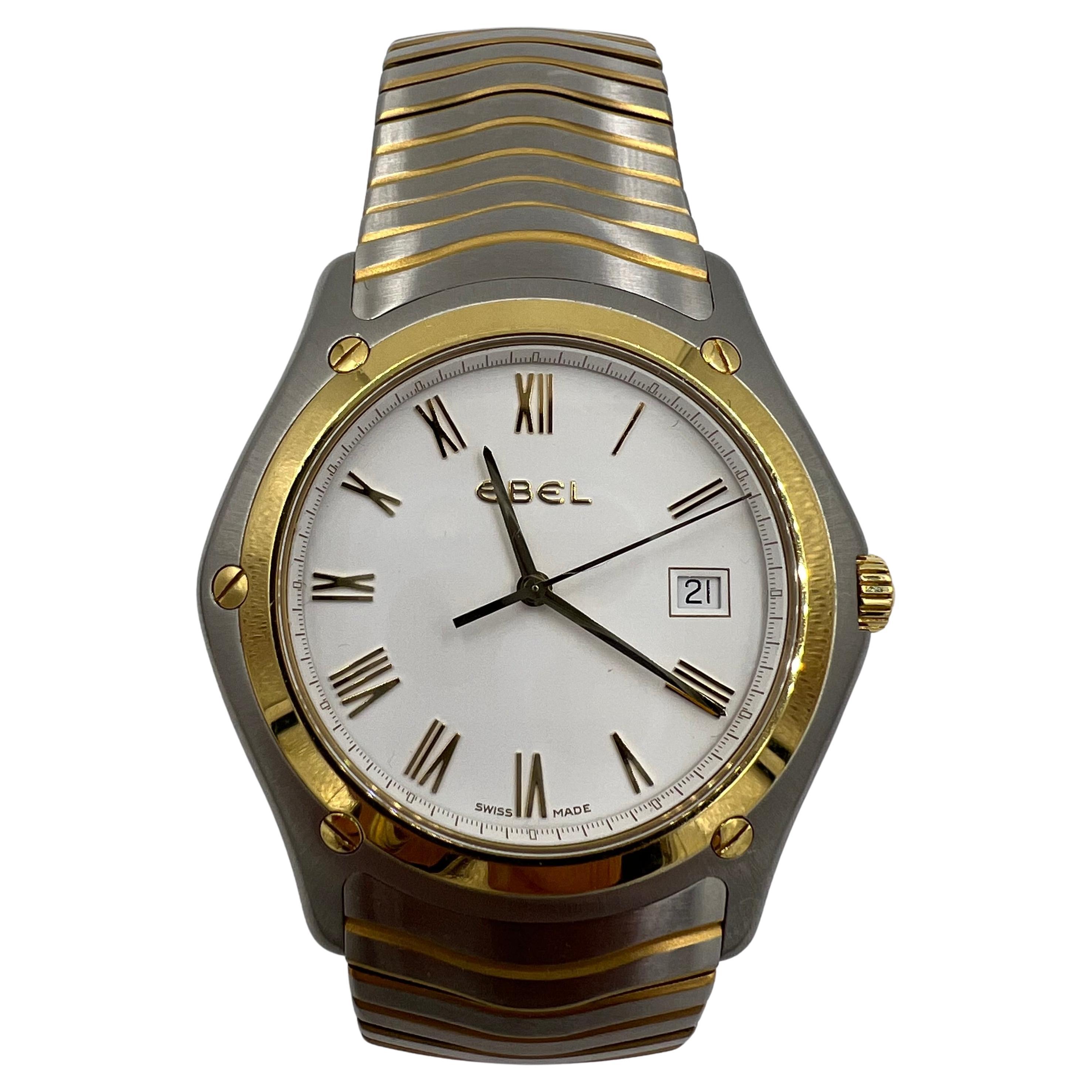 Reloj de pulsera de cuarzo Ebel Sports Classic de 41 mm de acero y oro amarillo de 18 quilates