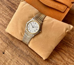 Ebel Sports Classic Wave 183909 Date 18k Gold  Steel 32MM Watch