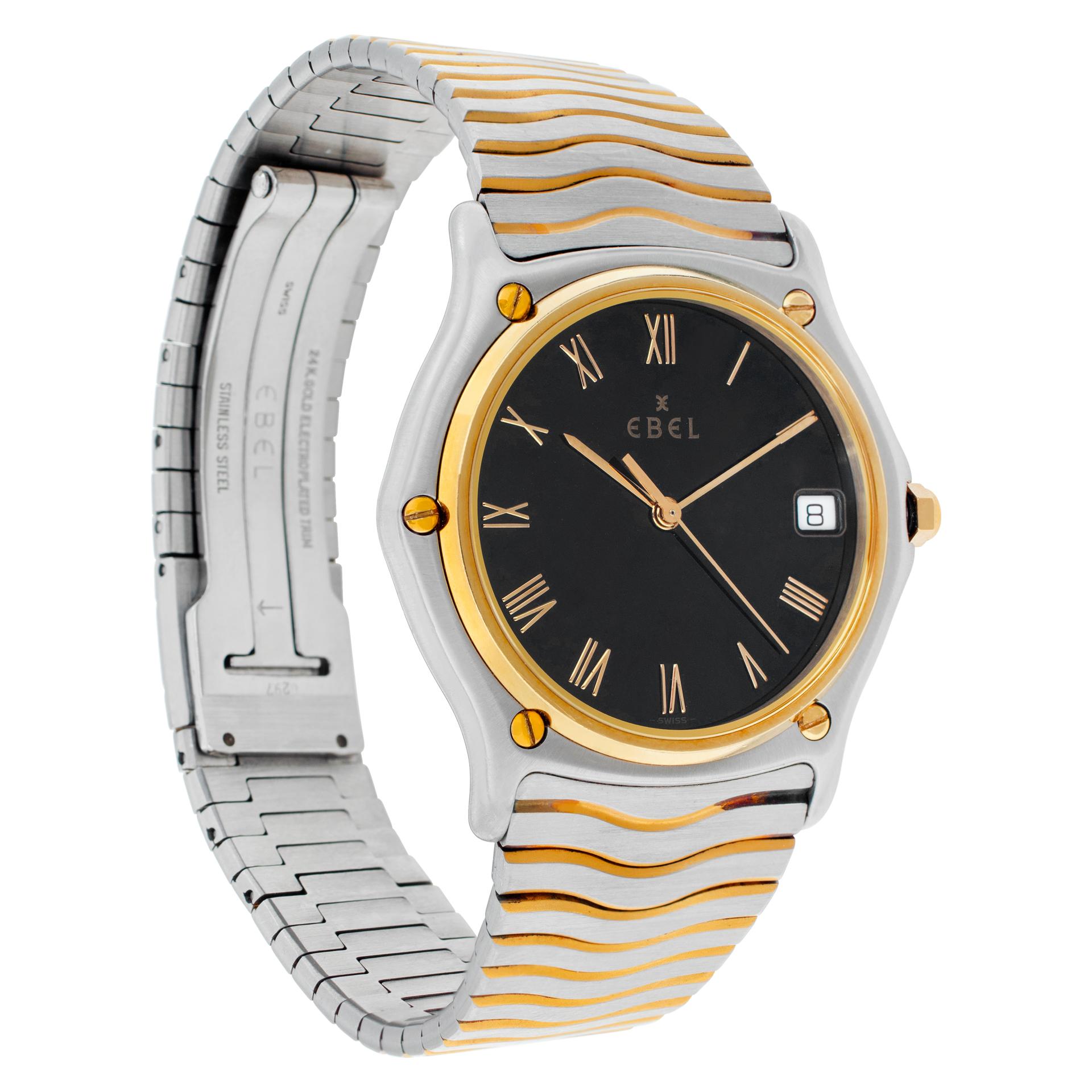 Ebel Sportwave 18k & stainless steel Quartz Wristwatch In Excellent Condition For Sale In Surfside, FL