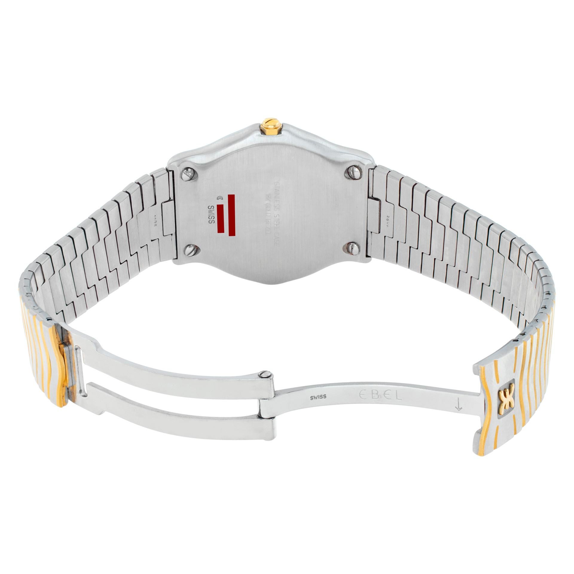 Men's Ebel Sportwave 18k & stainless steel Quartz Wristwatch For Sale