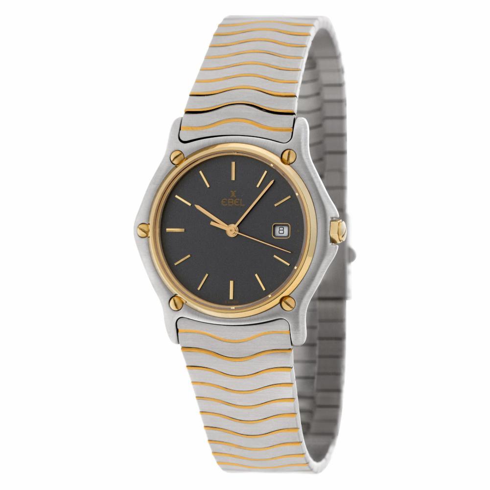 Ebel Sportwave in 18k & stainless steel. Quartz w/ sweep seconds and date. Ref 4028. Circa 1990s. Fine Pre-owned Ebel Watch. Certified preowned Ebel Sportwave 4028 watch is made out of Stainless steel on a 18k & Stainless Steel bracelet with a