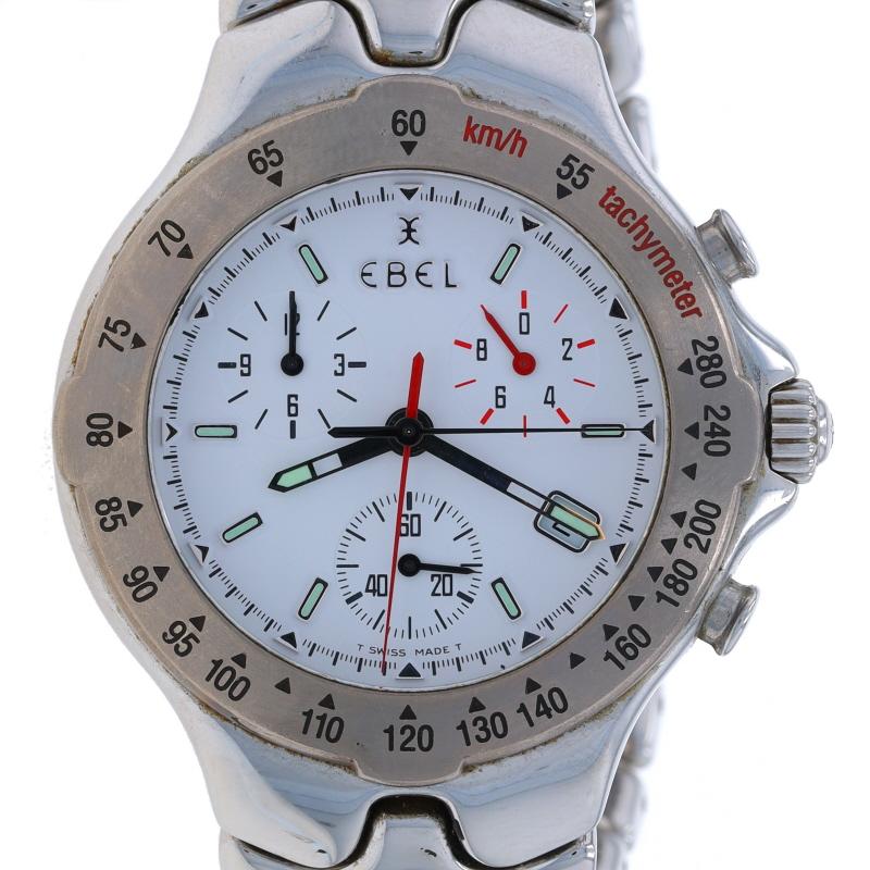 Marque : Ebel
Modèle : Chronographe Sportwave
Numéro de modèle : E9251642
Mouvement : Quartz
Nombre de Jewell : 27
Garantie : Un an
Fabricant du mouvement : Suisse
Couleur du cadran : Blanc

Contenu du métal : Acier inoxydable

Type de fermeture :