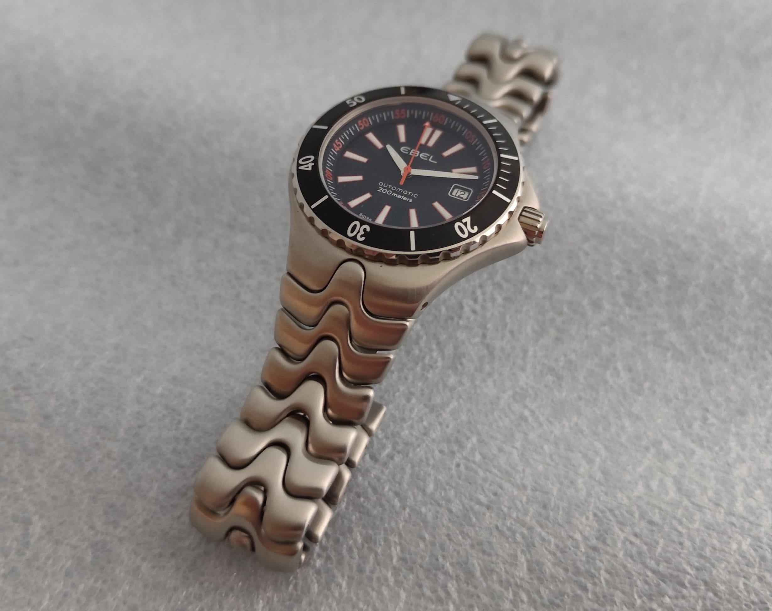 Reloj Ebel Sportwave Divers Automático E9120K51 Acero inoxidable En caja en Bueno estado para la venta en Toronto, CA