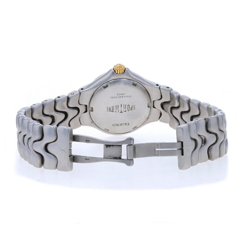 Ebel Sportwave Wristwatch E6087621 Stainless Steel Quartz 1 Yr Warranty For Sale 1