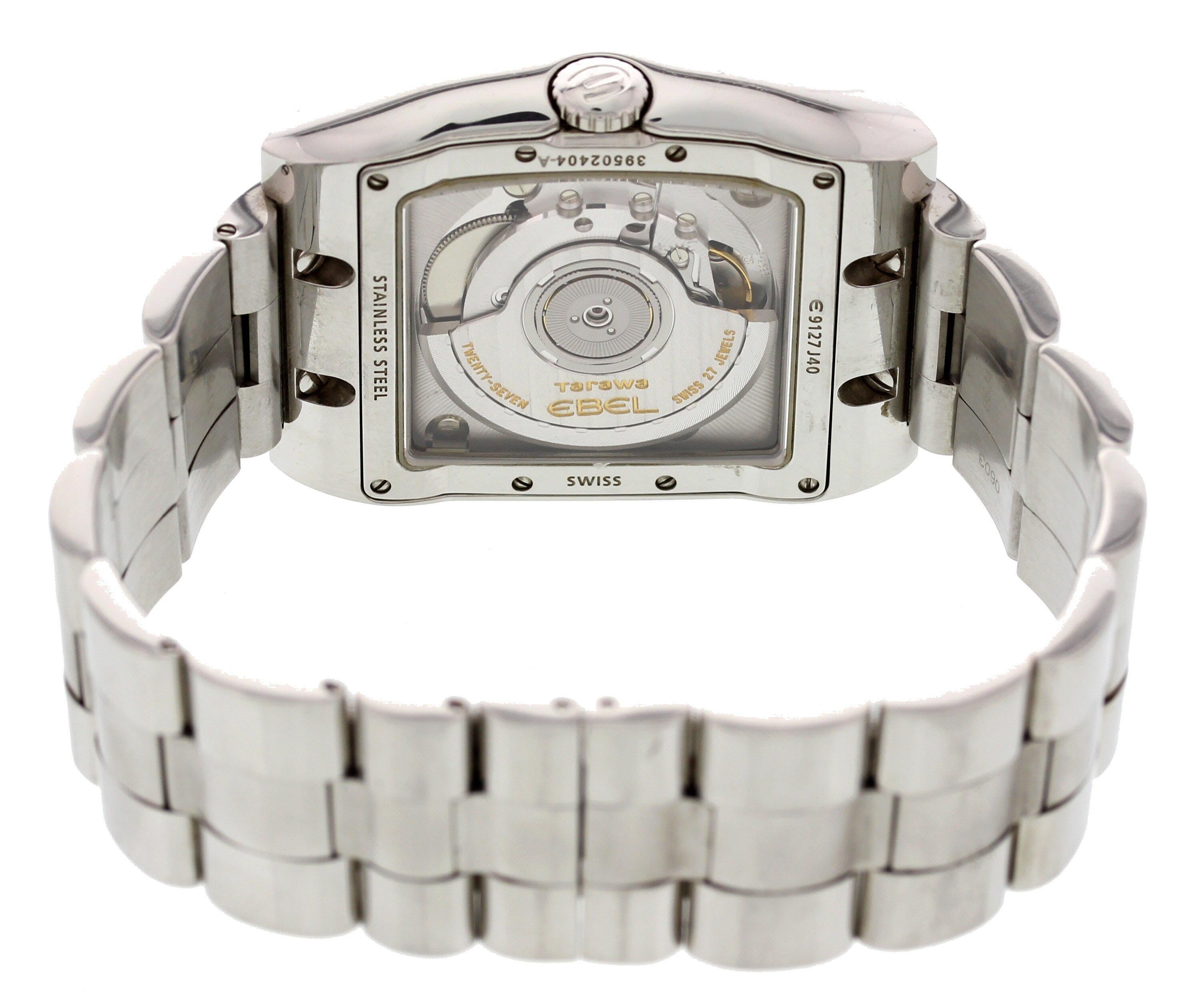 Women's or Men's Ebel Tarawa Automatic Stainless Steel 9127J40 For Sale