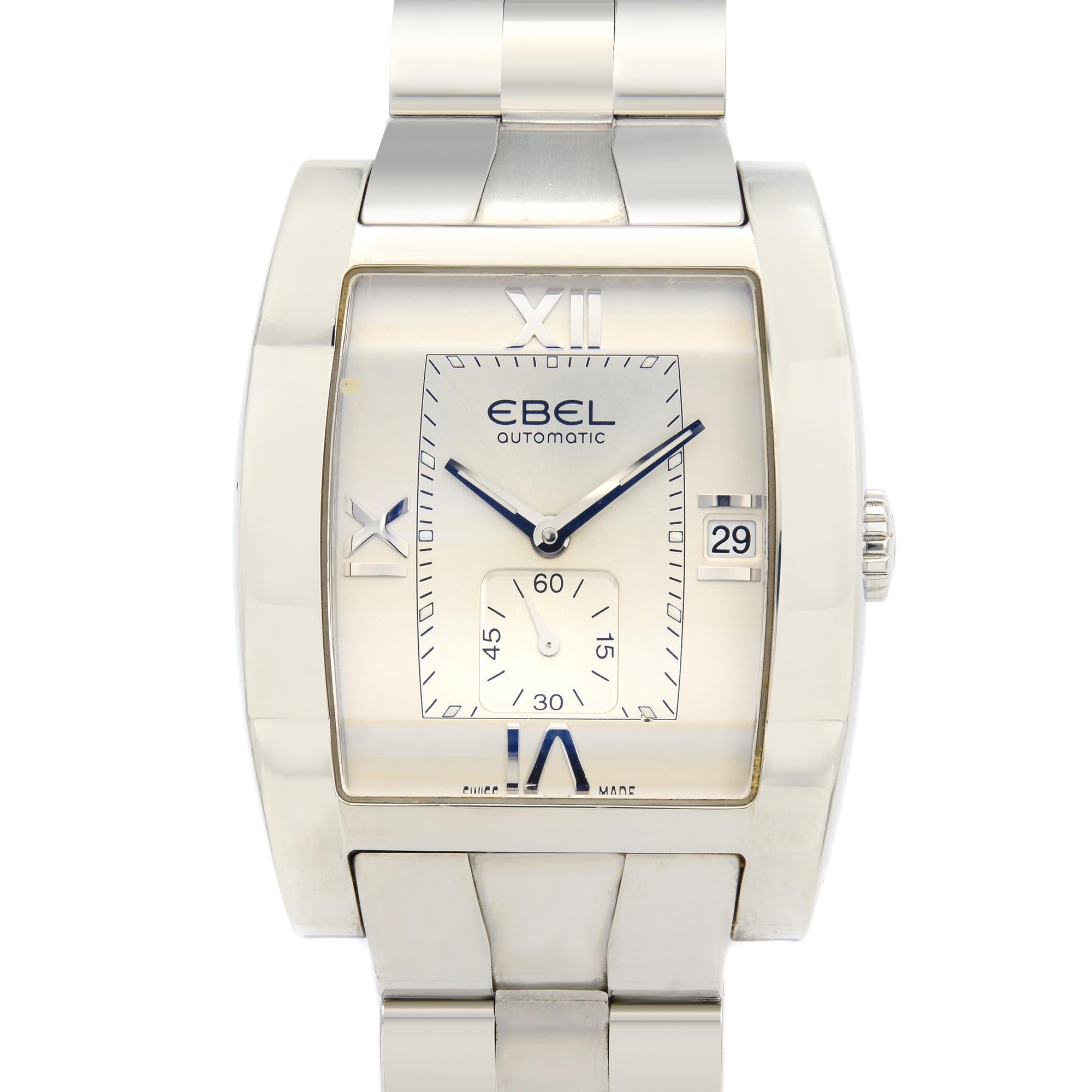 This watch is preowned with a hairline scratch on the crystal at 9 o'clock and a minor chip on the corner. Comes with manufacturer's box, backed by a 1 year Chronostore warranty.
Details:
Model Number E9127J40
Brand EBEL
Department Men
Style