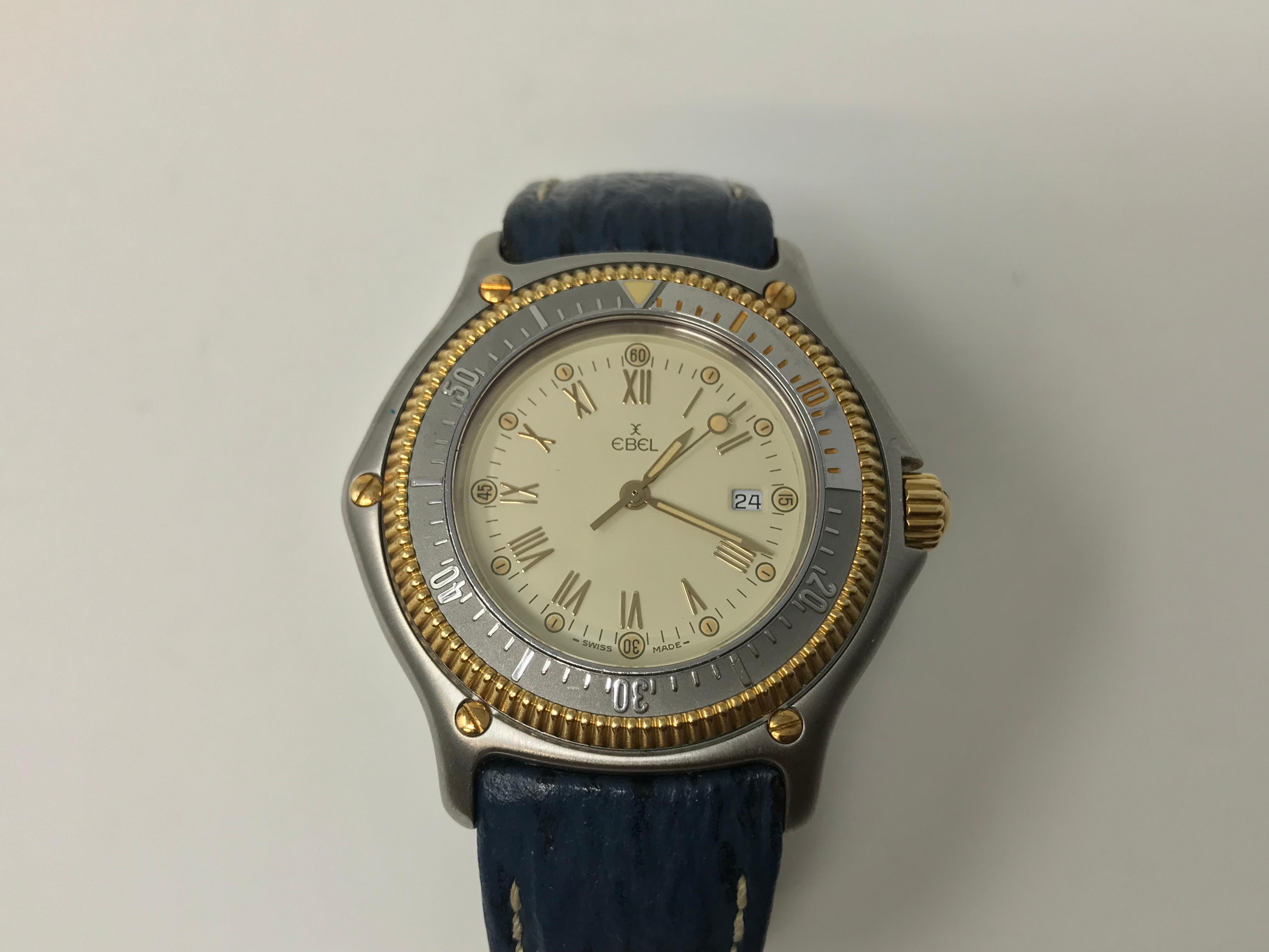 Women's Ebel Two Tone Discovery Diver’s Quartz Watch Steel & 18k