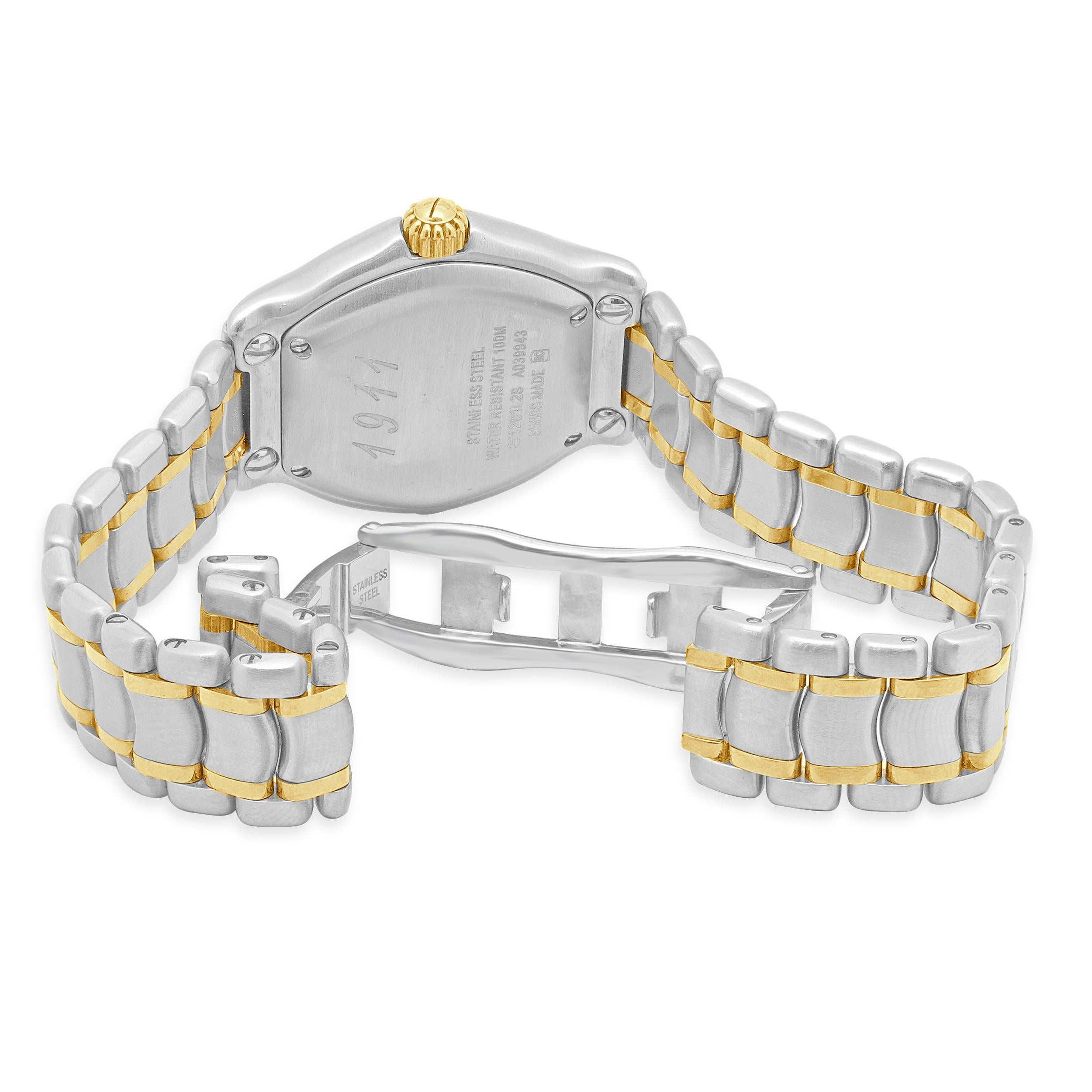 Ebel Or jaune bicolore 1911 Dames 27mm Excellent état - En vente à Scottsdale, AZ