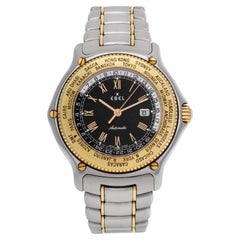Vintage Ebel Voyager 18k Stainless Steel Wristwatch Ref 1124913