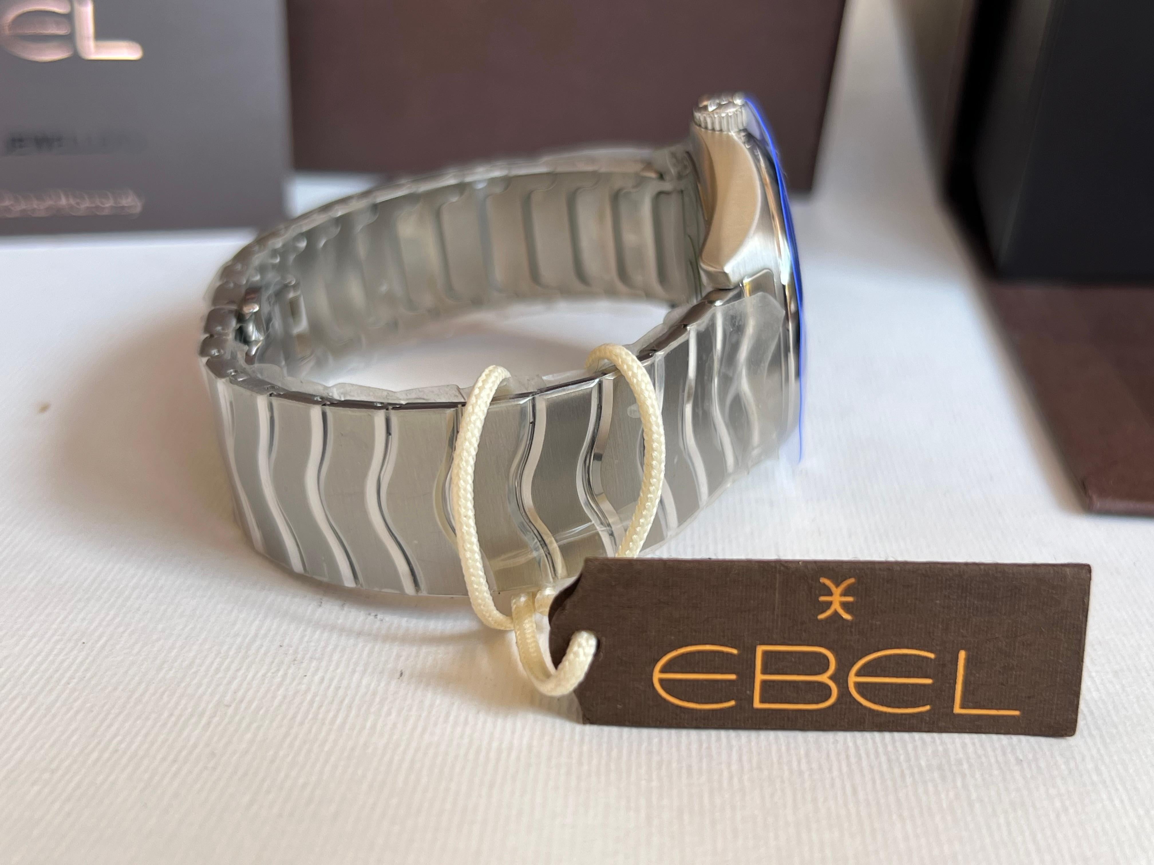 Ebel Wave 03.3.14.1037 Rare Black Dial Men`s Watch Full Set 42mm For Sale 8