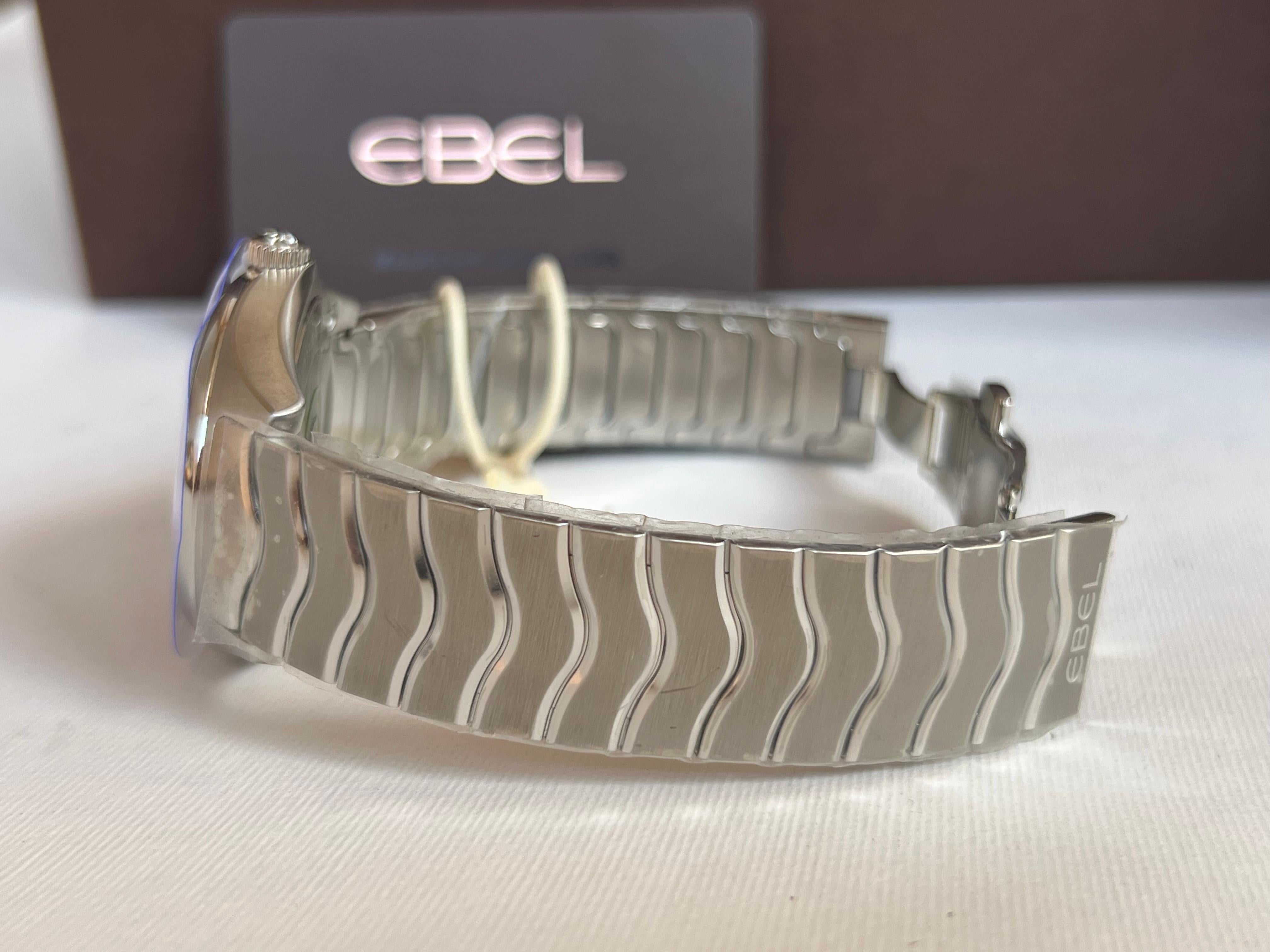 Ebel Wave 03.3.14.1037 Rare Black Dial Men`s Watch Full Set 42mm For Sale 12