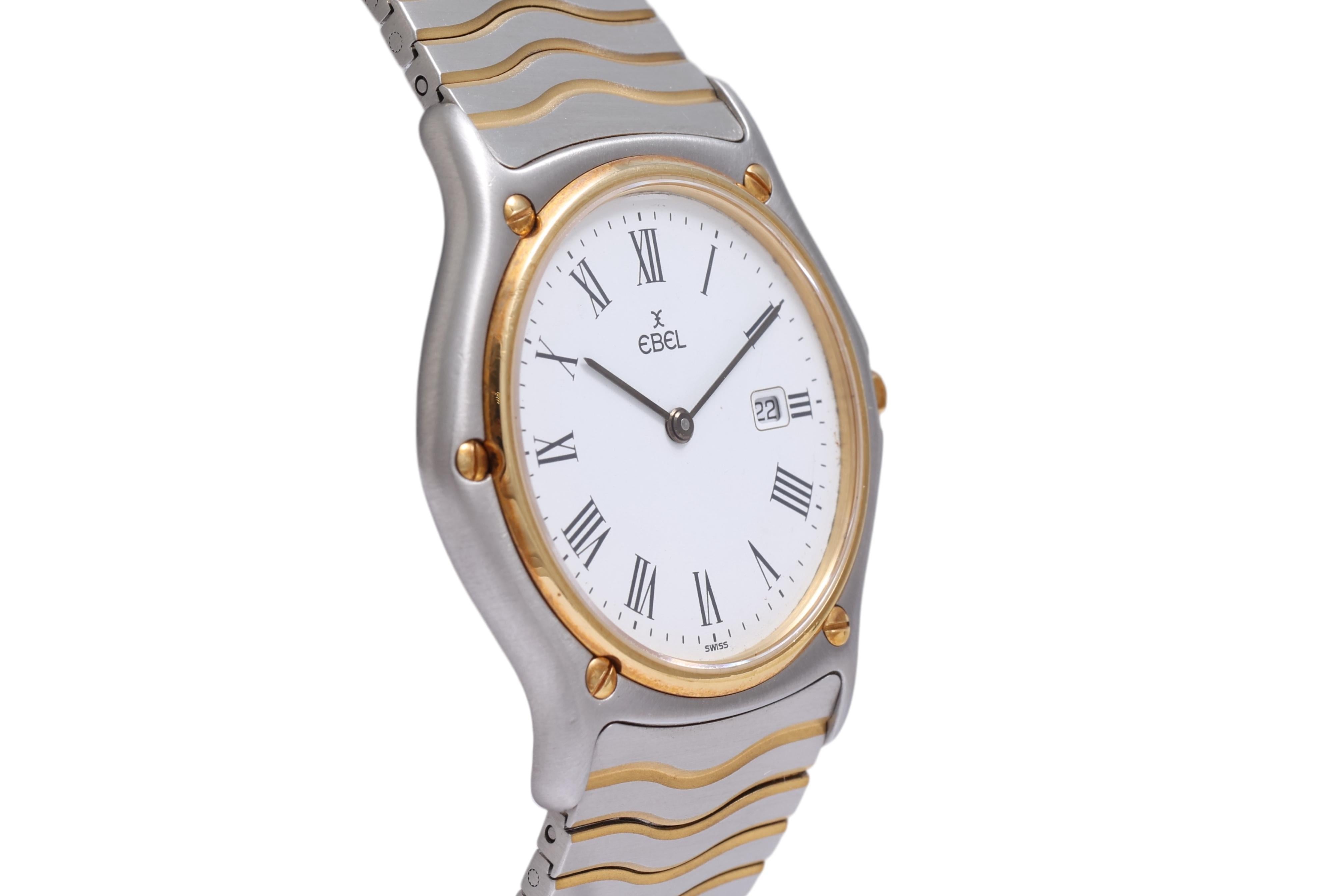 Ebel Wave Classic 1911, Steel & Gold Wrist Watch In Excellent Condition In Antwerp, BE
