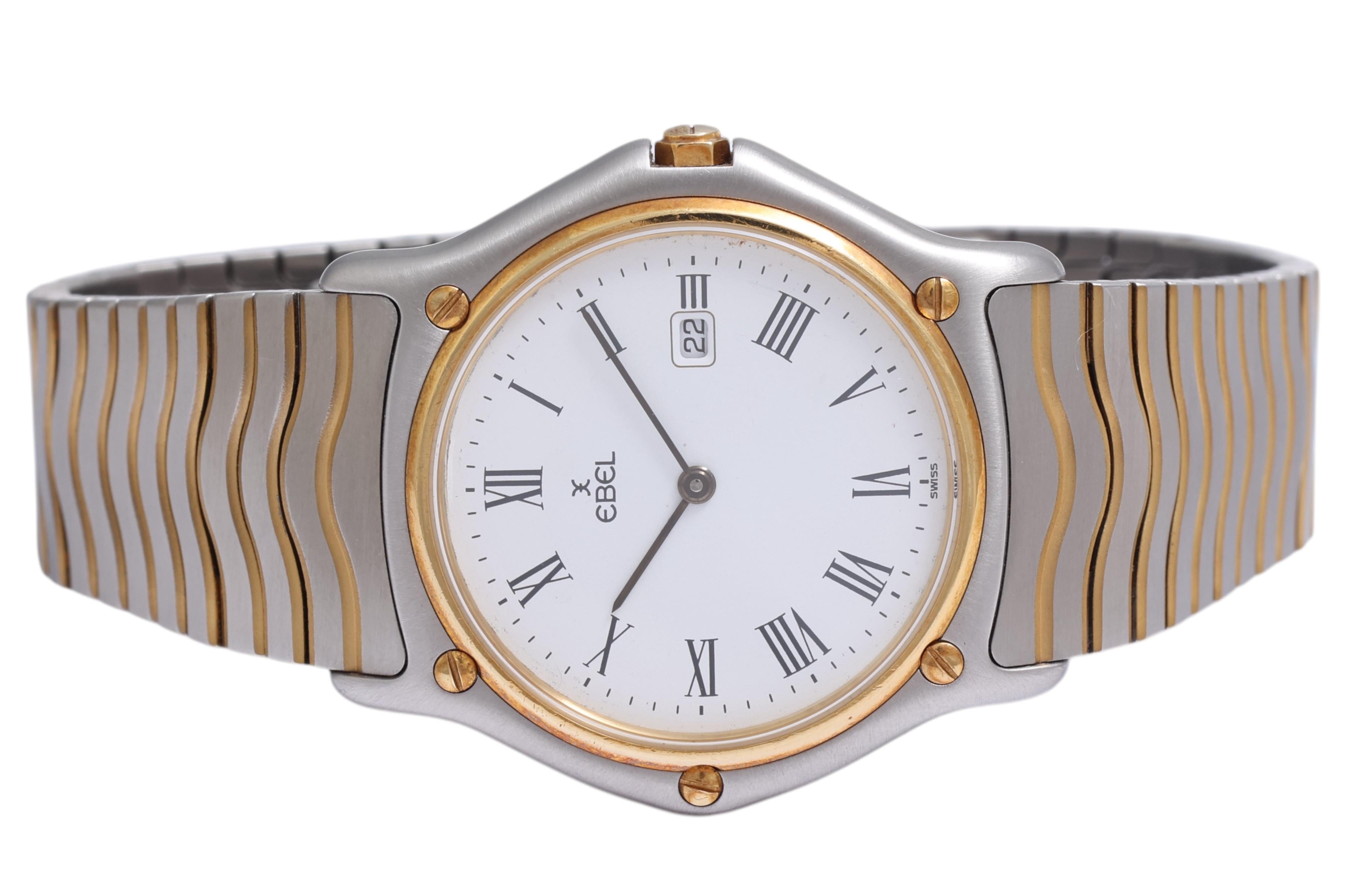 Women's or Men's Ebel Wave Classic 1911, Steel & Gold Wrist Watch
