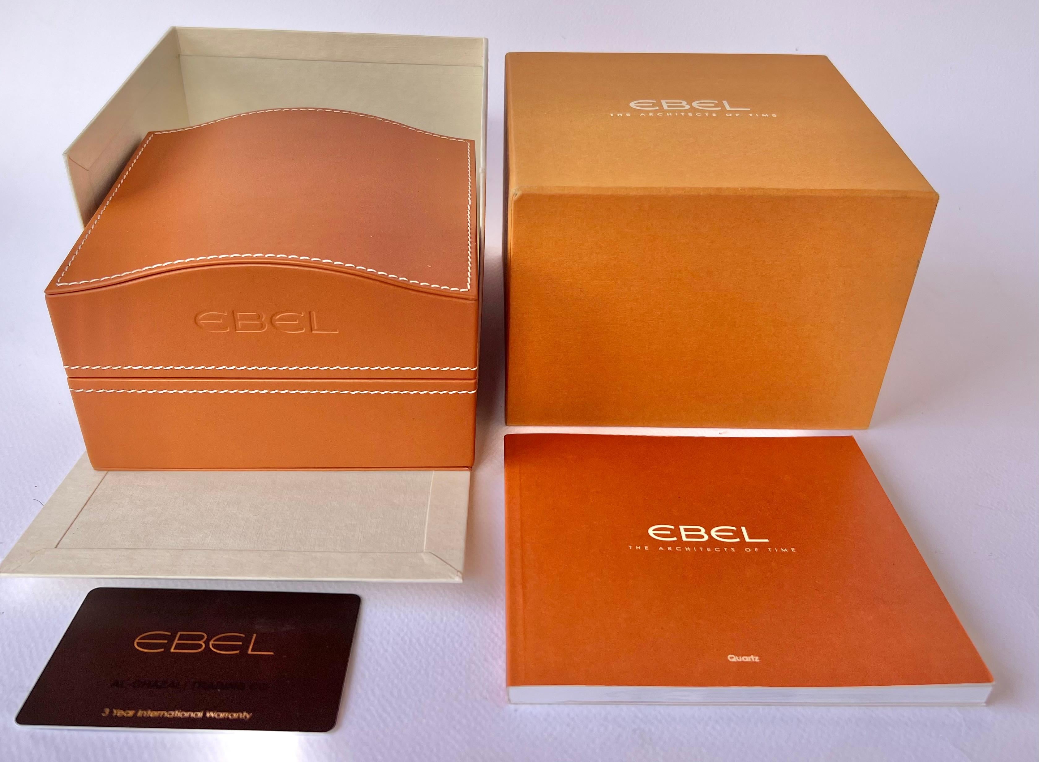 Men's Ebel Wave Classic Wave Stainless Steel Dial Men`s Watch Full Set 42mm