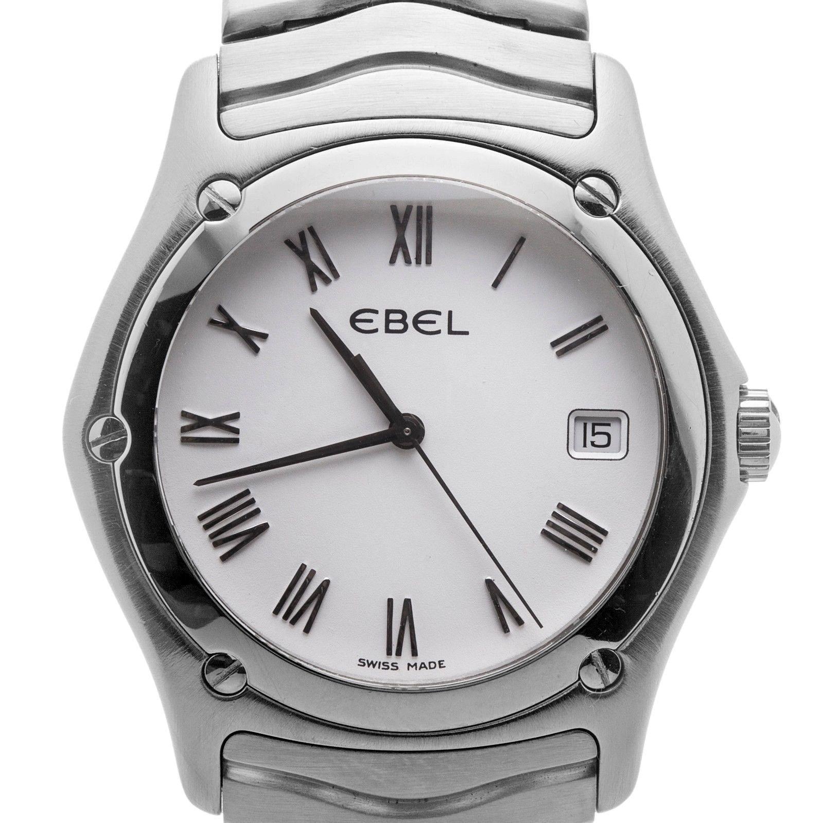 Ebel Wave E9187F41 With 7 mm Band, Stainless-Steel Bezel & White Dial In Excellent Condition In Miami, FL