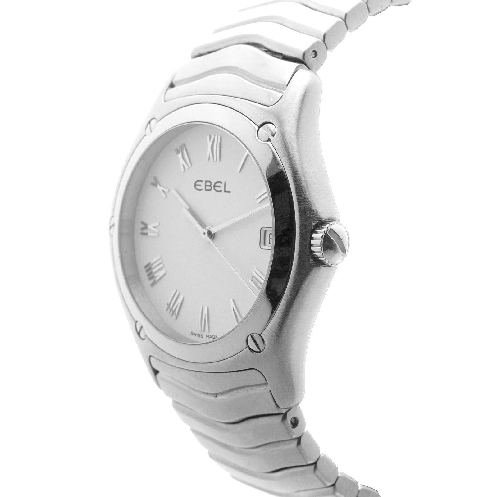 Women's Ebel Wave E9187F41 With 7 mm Band, Stainless-Steel Bezel & White Dial