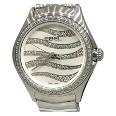 Ebel Wave Mother of Pearl Diamond Dial and Bezel Steel Ladies Watch 1216270
