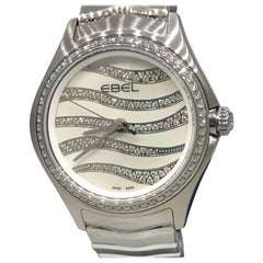 Ebel Wave Mother-of-Pearl Diamond Dial and Bezel Steel Ladies Watch 1216270 New