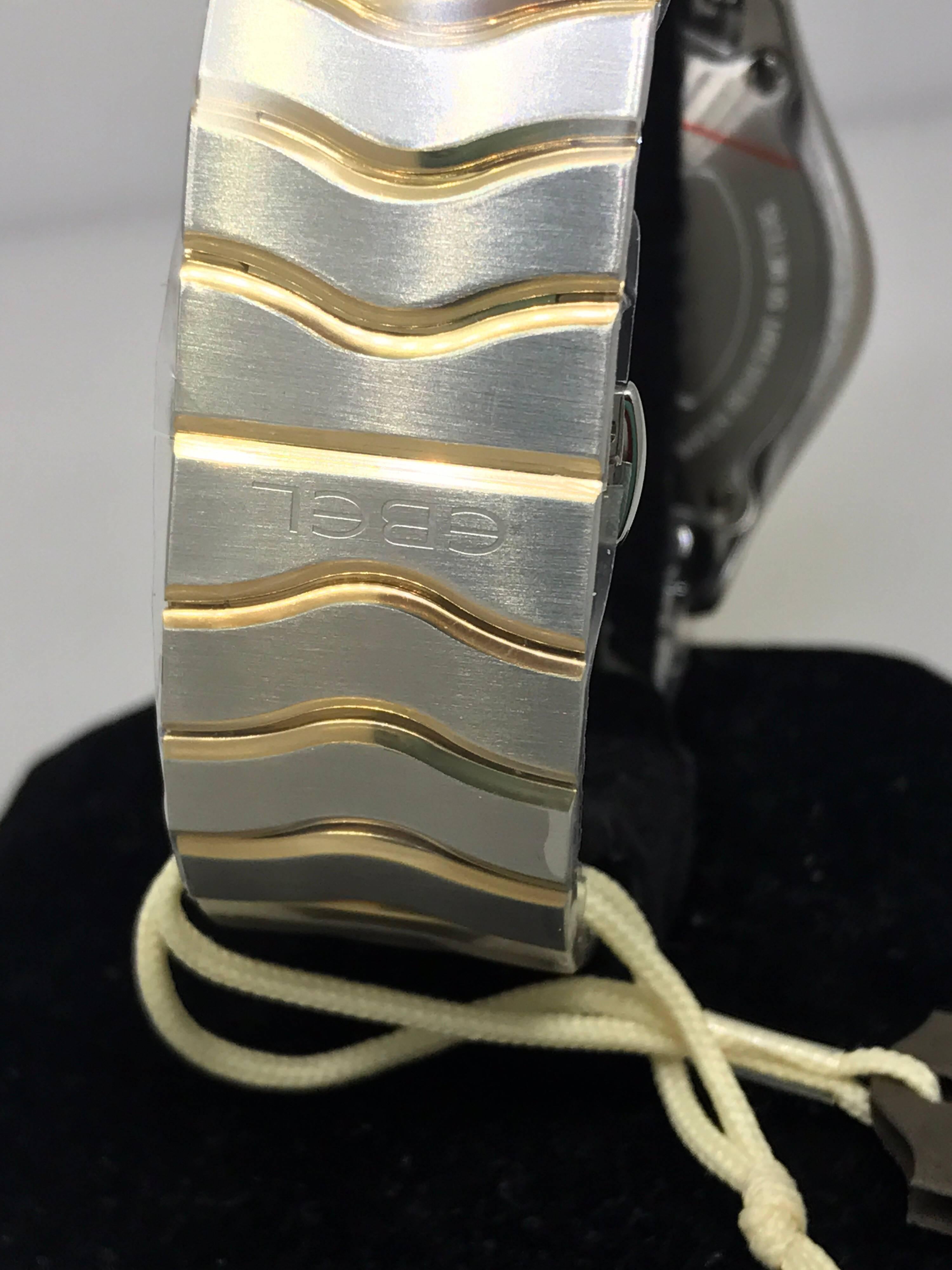 Ebel Wave Stainless Steel & 18k Gold White Dial Men's Bracelet Watch 1216203 3