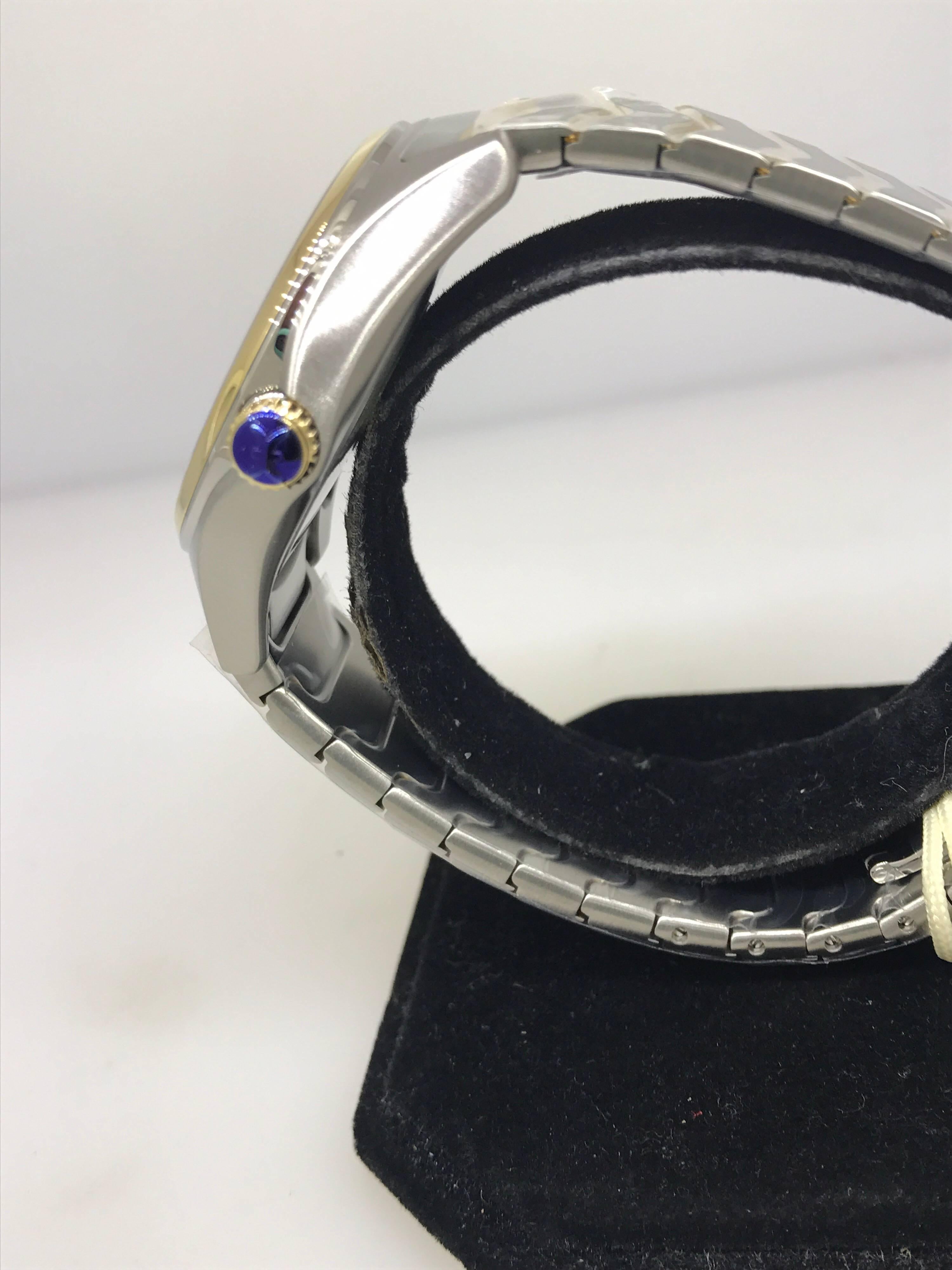 Ebel Wave Stainless Steel & 18k Gold White Dial Men's Bracelet Watch 1216203 4