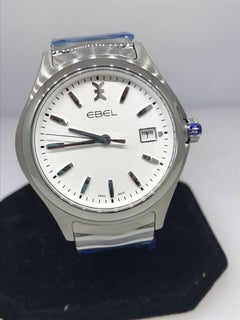Ebel Wave Stainless Steel White Dial Men's Bracelet Watch 1216201