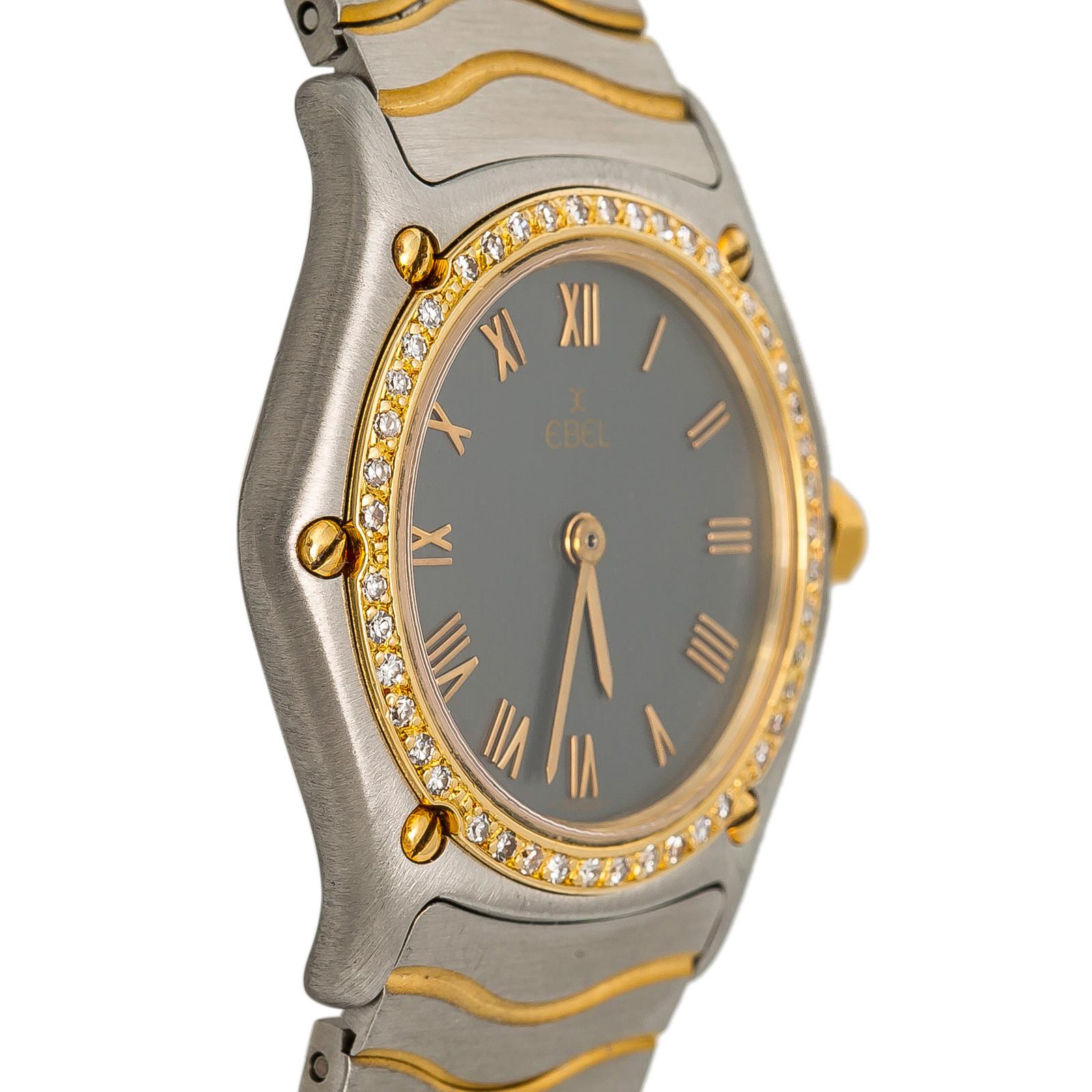 Ebel Wave1020, Silver Dial Certified Authentic In Excellent Condition In Miami, FL