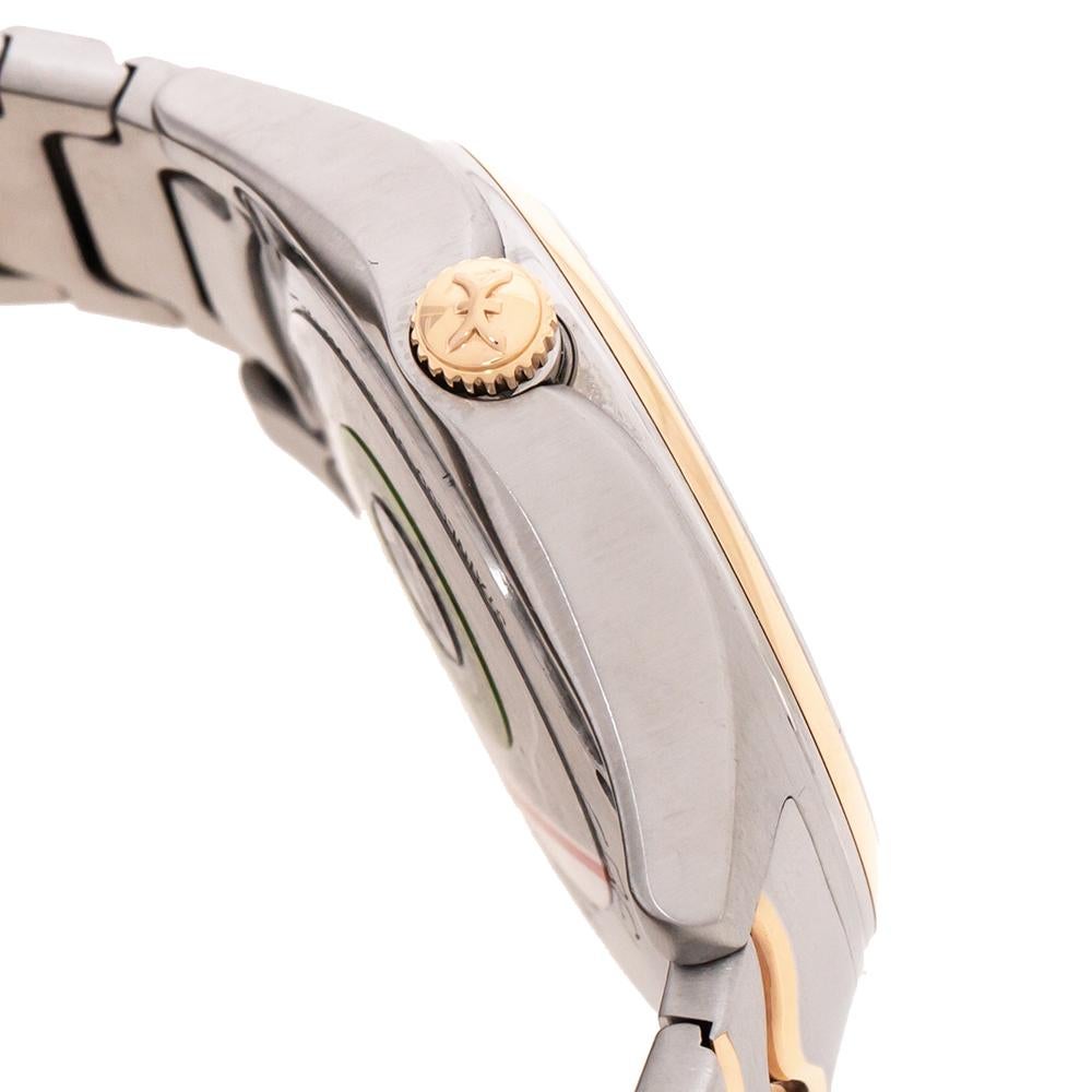 Rose Cut Ebel White 18K Rose Gold Stainless Steel Diamond Women's Wristwatch 35 mm