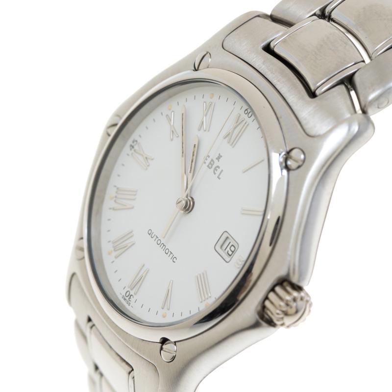 Ebel White Stainless Steel 1911 993902 Men's Wristwatch 34 mm 2