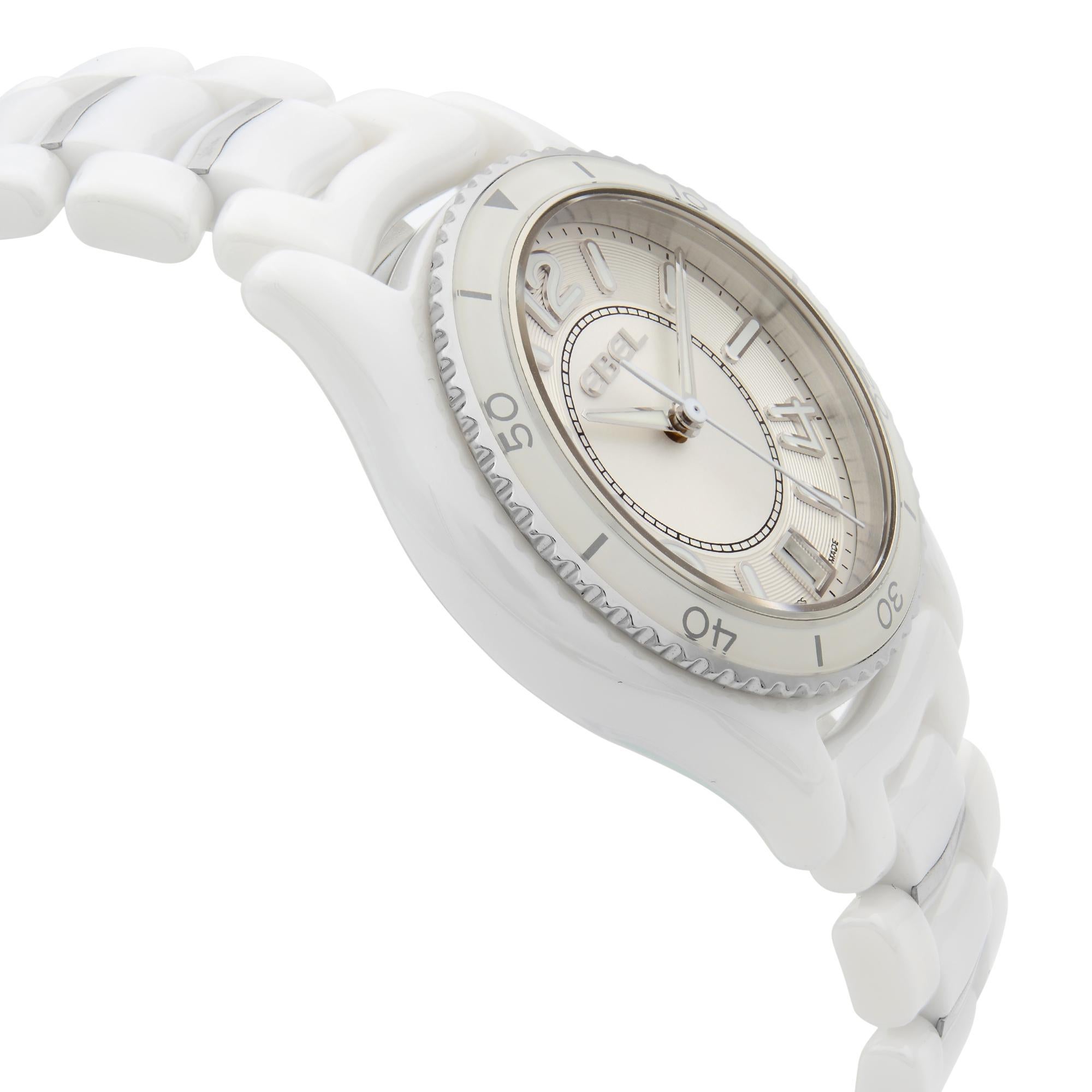 ebel white ceramic watch