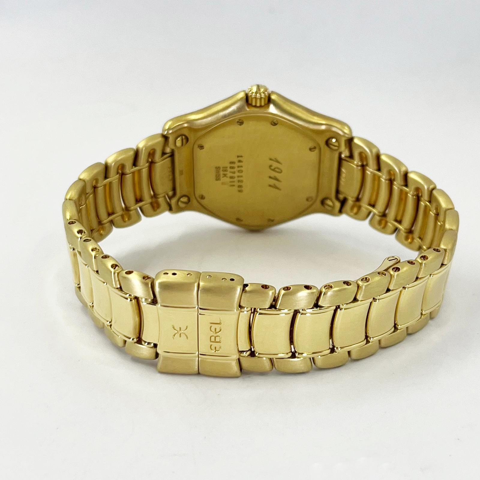 Women's or Men's Ebel Yellow Gold 1911 Quartz Watch For Sale
