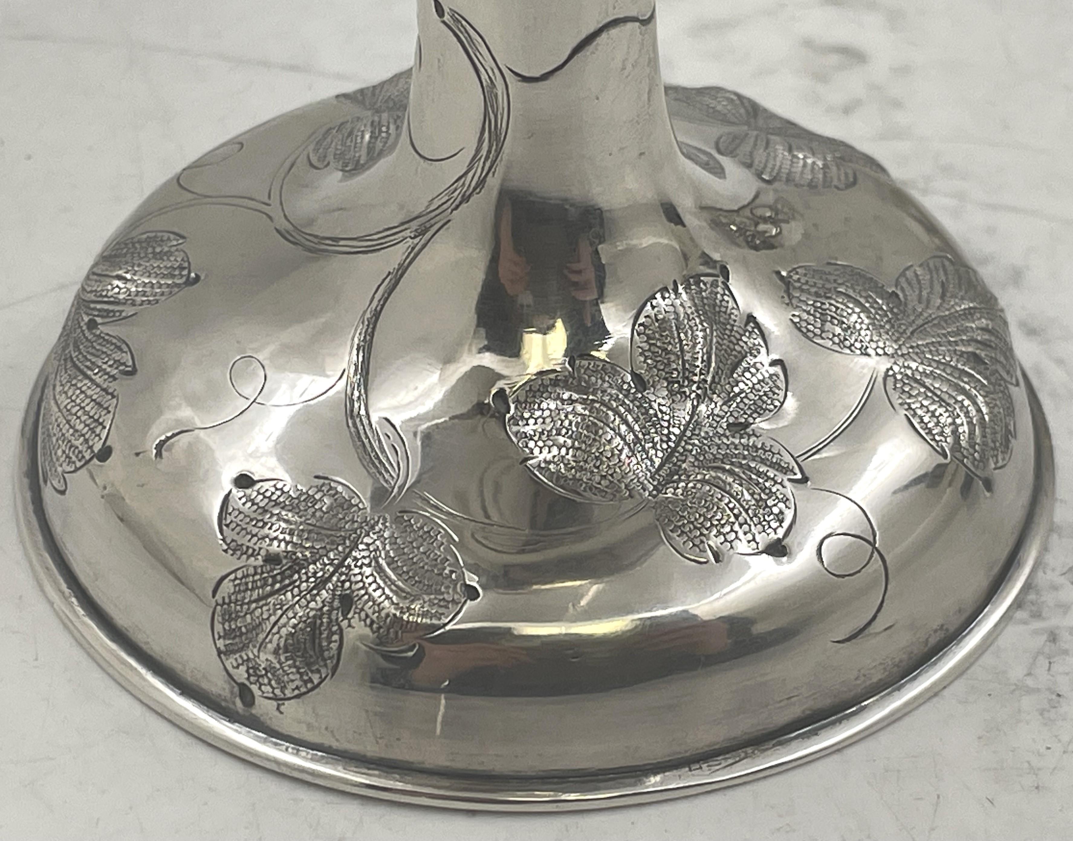 Eben Cutler Coin Silver Goblet/ Kiddush Cup from 19th Century For Sale 3