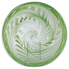 Eben Horton Green Bowl, American Studio Art Glass, 1996 Eben Horton Green Bowl, American Studio Art Glass, 1996